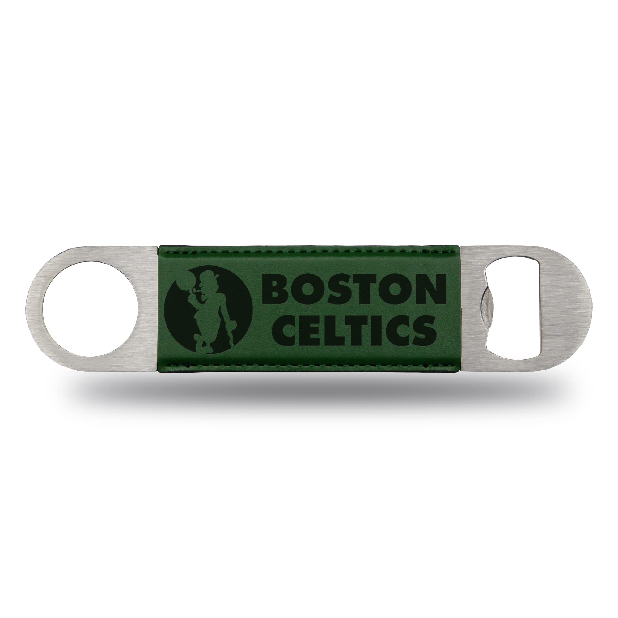 NBA Laser Engraved Bar Blade - Premium Faux Leather Bottle Opener for Beer & Beverages - Perfect Game Day Accessory for Sports Bars, Home Parties & Tailgating