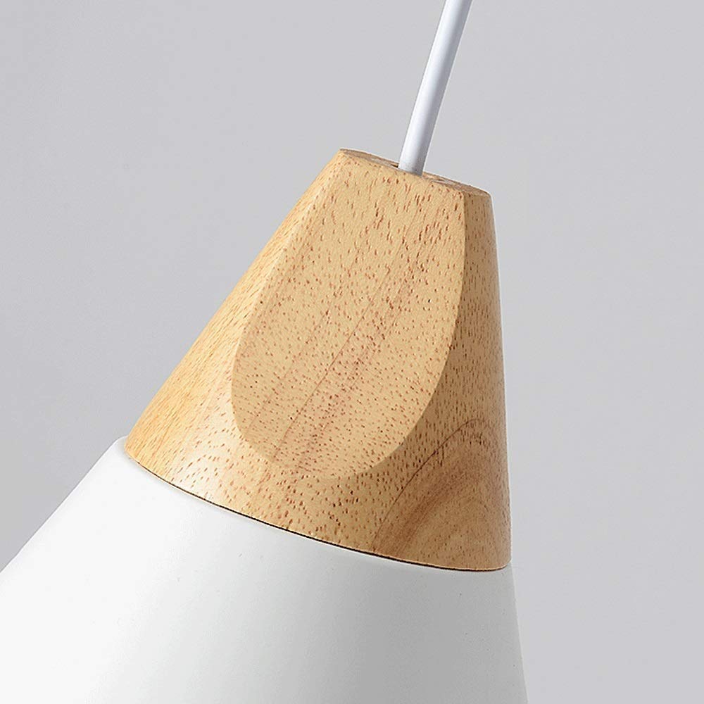 Nordic Modern LED Chandelier - 3 Head Solid Wood & Wrought Iron Hanging Light for Restaurant, Bar, Cafe, and Home Decor - Elegant Minimalist Ceiling Lighting Fixture