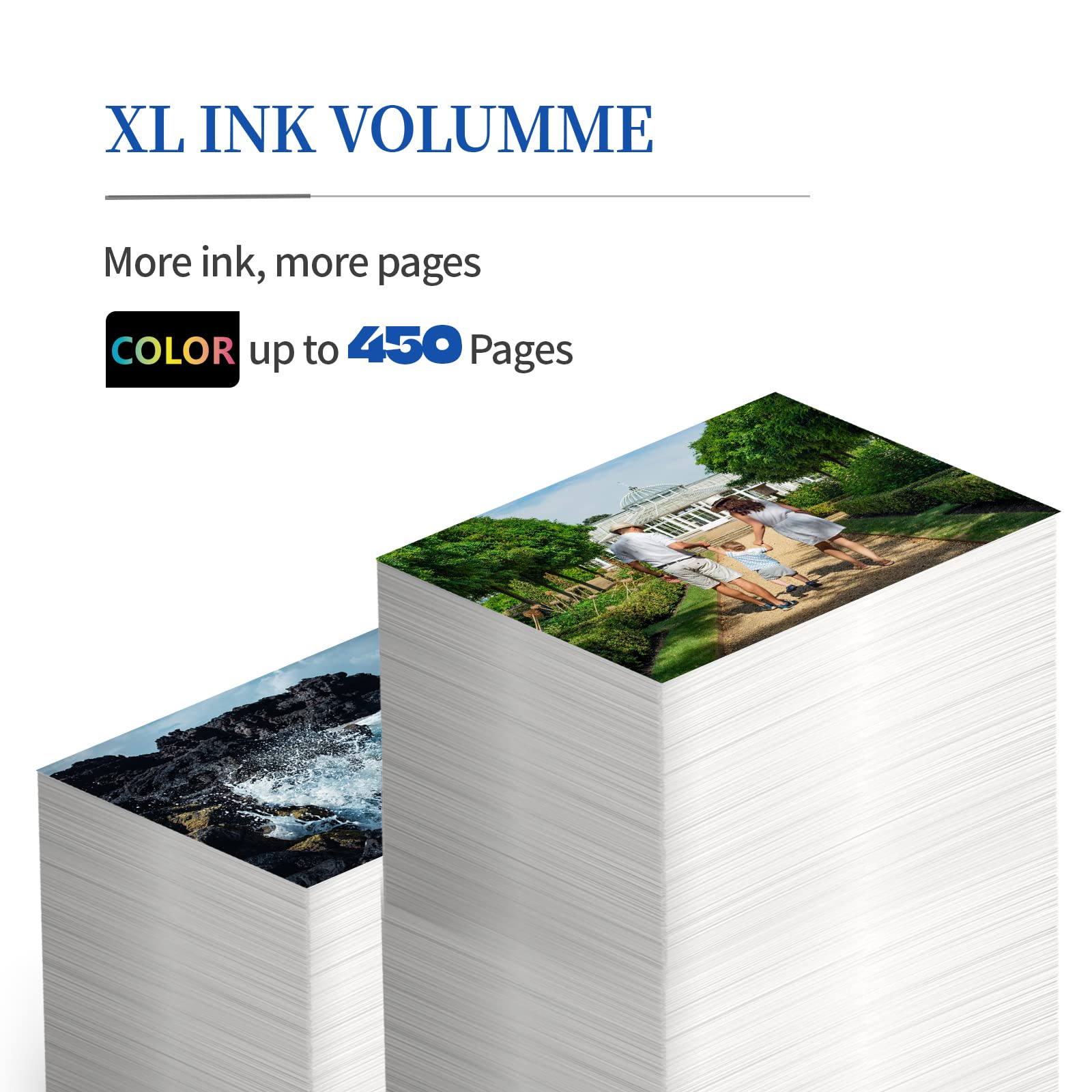 INKCLOUD Compatible Remanufactured HP 67 XL Ink Cartridges (2-Pack, Color) - Replacement for HP 1255, 2732, 2752, 2755, 6452, 6455, 6458, 4140, 4152 Printers - Ideal for Home Office Printing, School Projects & Small Business Documents