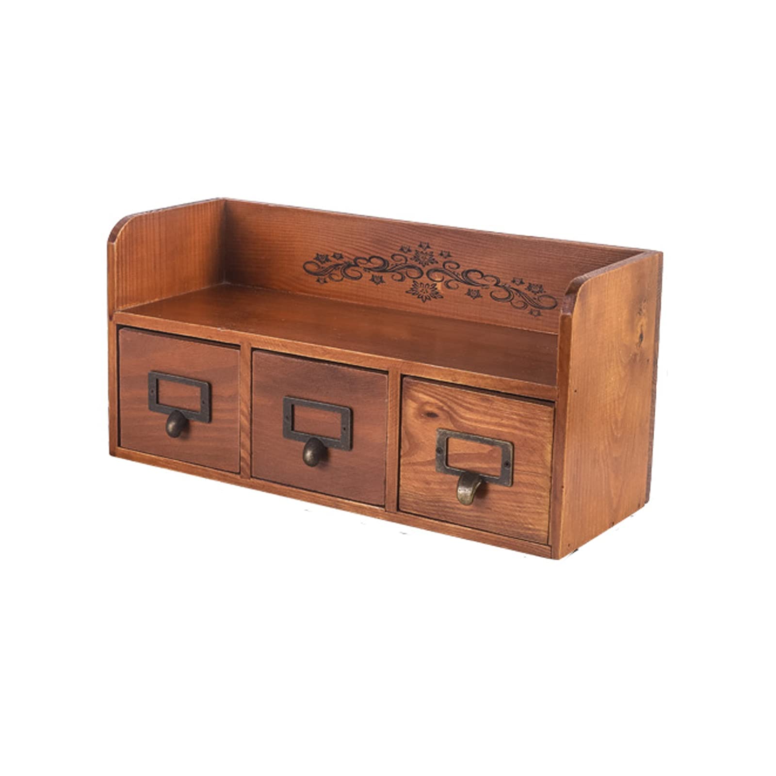 Wooden 3-Drawer Desktop Organizer - Multifunctional Storage Box for Jewelry, Office Supplies & Home Decor (2 Colors) | Perfect for Home Office, Study Desk & Vanity Organizing