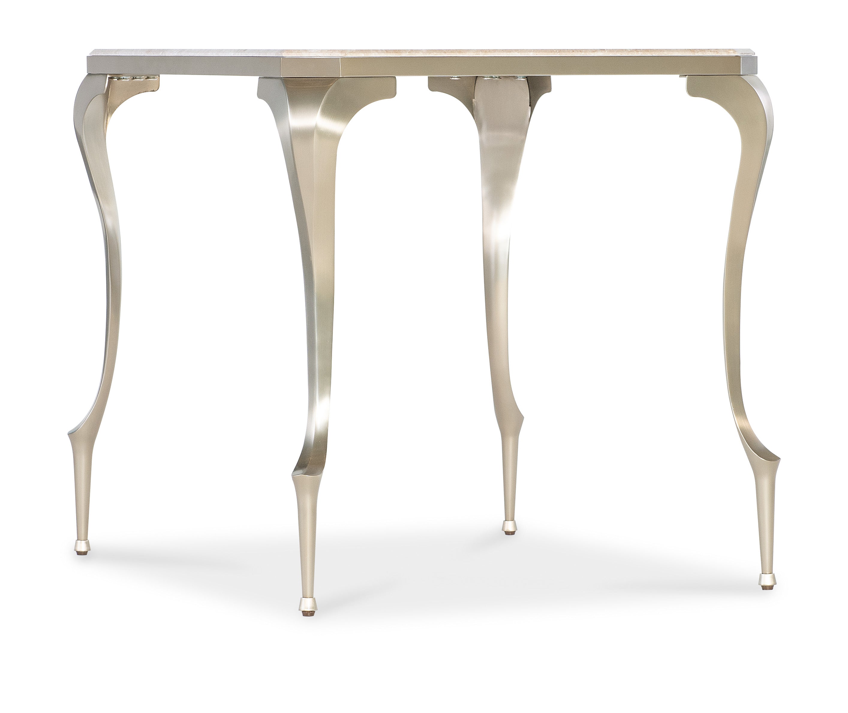 Bella Donna Rectangle Stone Top End Table - Modern Accent Table for Living Room, Bedroom, or Office - Durable & Stylish Side Table with Natural Stone Surface