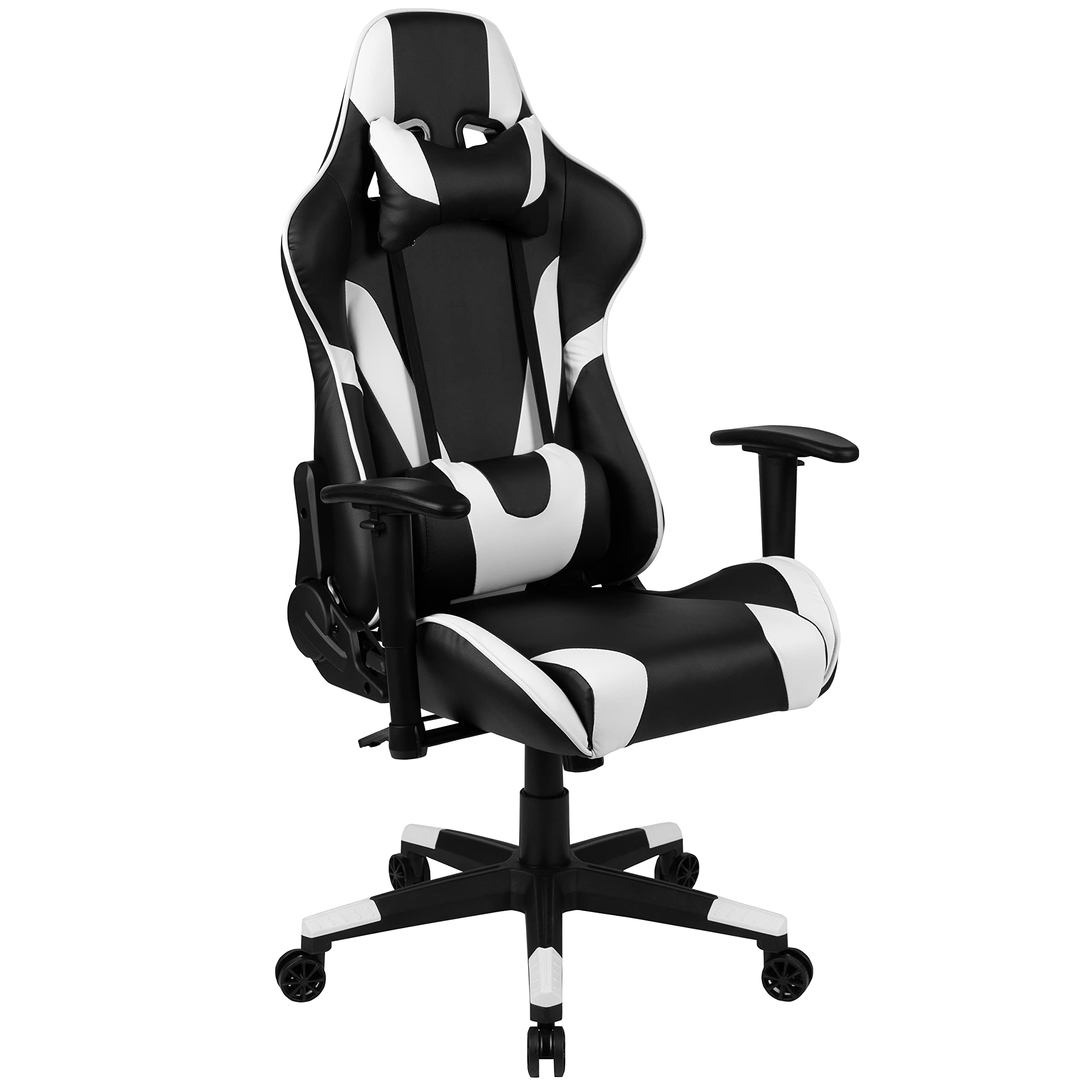 Flash Furniture Black Gaming Desk & Chair Set with Cup Holder, Headrest & Cable Management - Ergonomic Computer Desk for Home Office, Streaming & Esports Gaming Setup