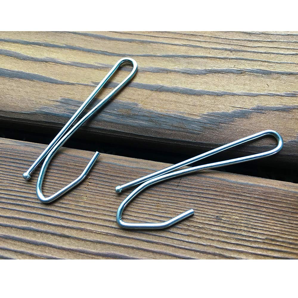 50 Pcs Stainless Steel Pinch Pleat Curtain Hooks - Heavy Duty Drapery Hooks for Sheer & Blackout Curtains - Perfect for Living Room, Bedroom & Window Treatments