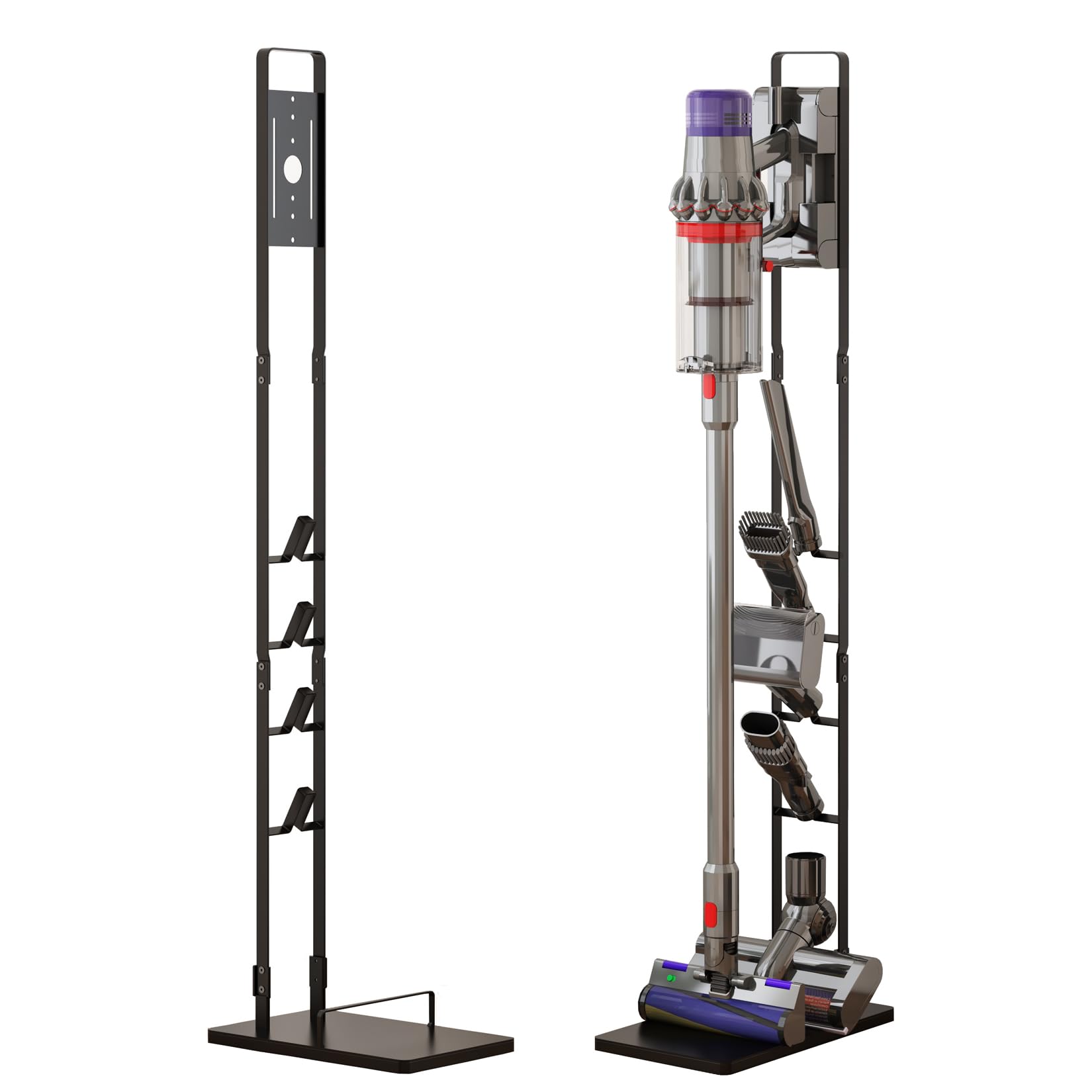 MOOPHY Vacuum Stand Holder for Dyson V15 V12 V11 V10 V8 V7 - Metal Storage Docking Station for Dyson Cordless Vacuum Cleaners, Accessories & Attachments - Perfect for Home, Office & Garage Organization