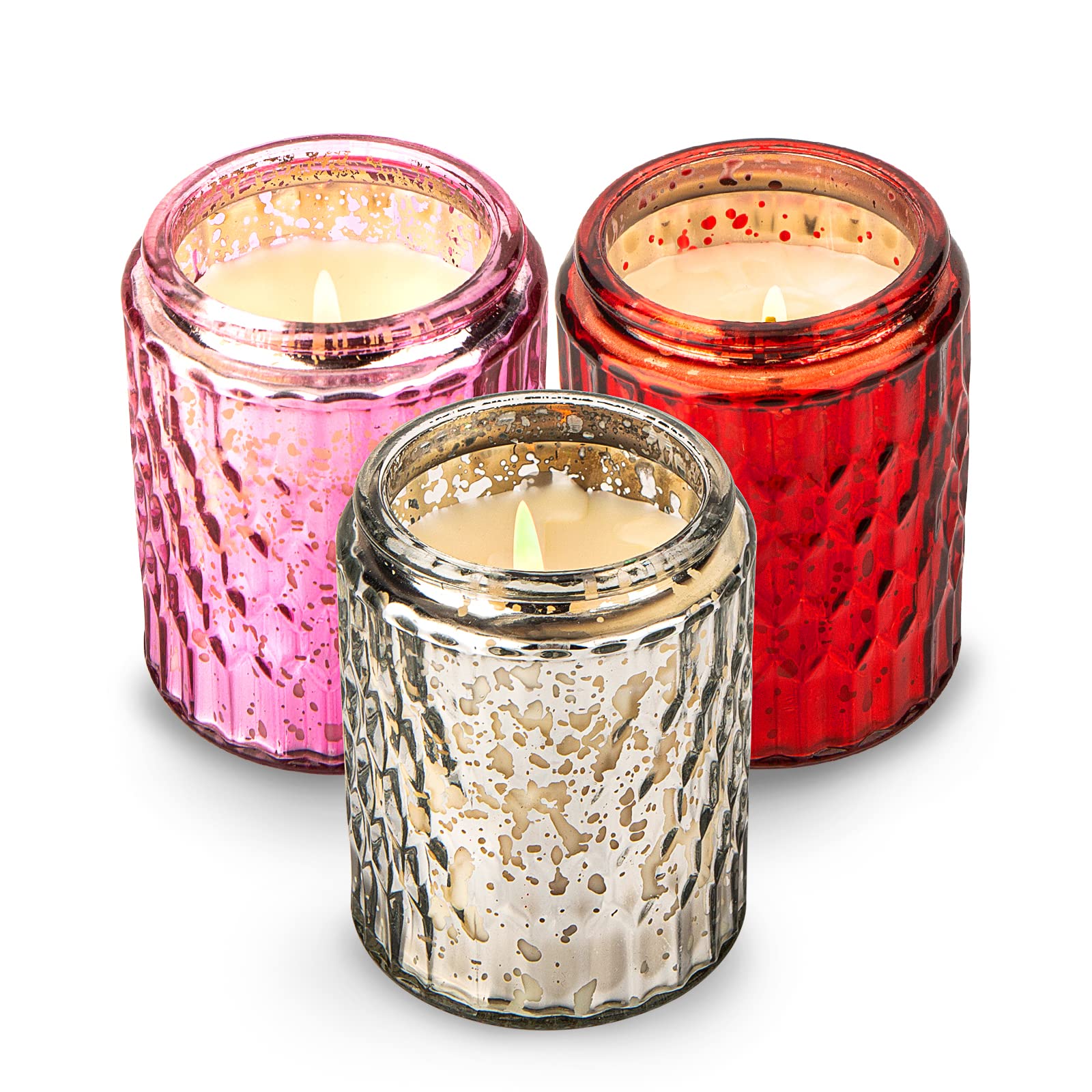 100% Natural Soy Wax Candles - Relaxing Aromatherapy Gift Set for Women (3x6.5oz), Stress Relief & Home Decor, Long Lasting Scented Candles for Birthday, Spa, Meditation & Romantic Dinner Ambiance