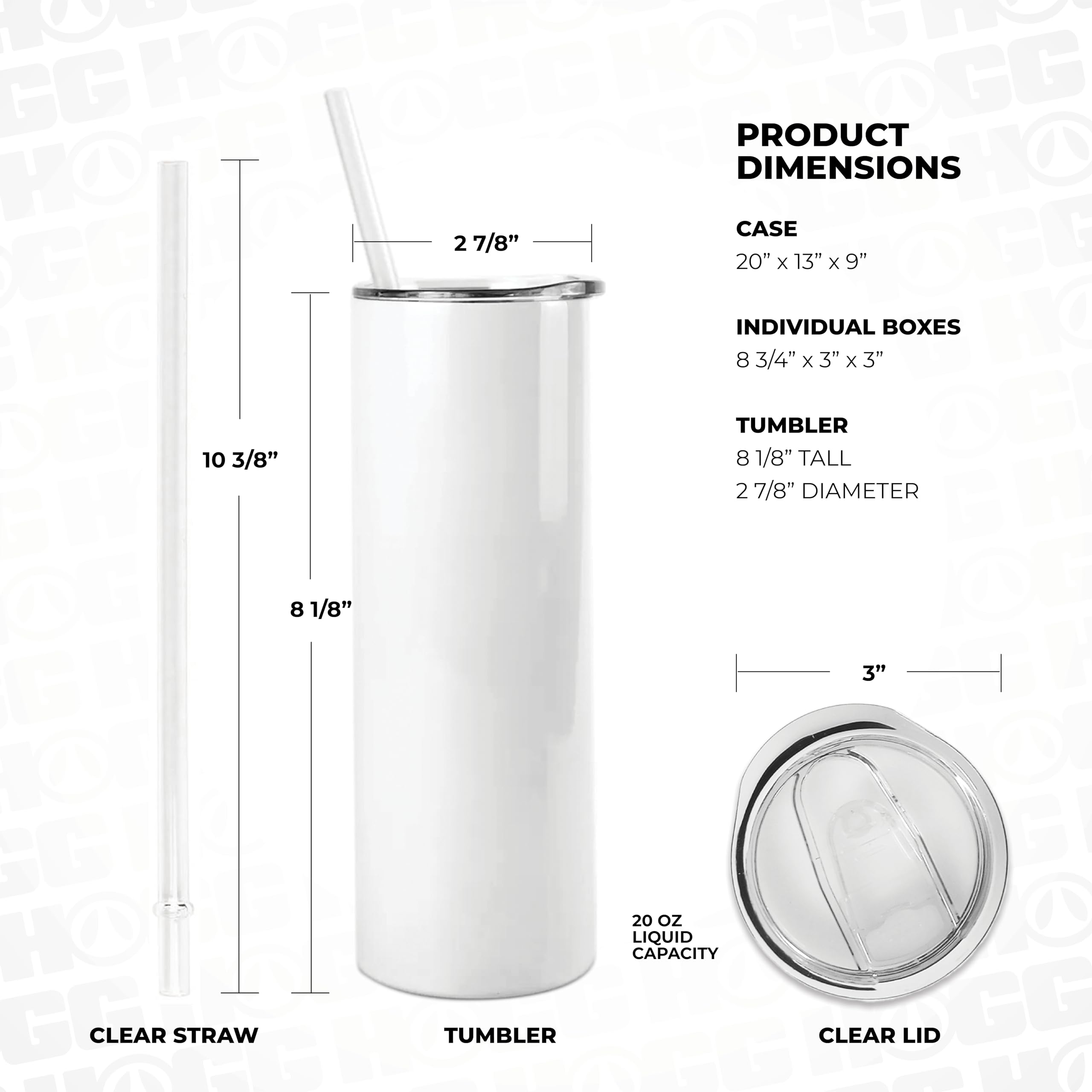 20oz Holographic Sublimation Tumbler with Lid & Straw - 24-Pack Bulk Sublimation Blanks - Insulated Stainless Steel Cups for Custom Designs - Perfect for DIY Crafts, Promotional Gifts & Personalized Drinkware