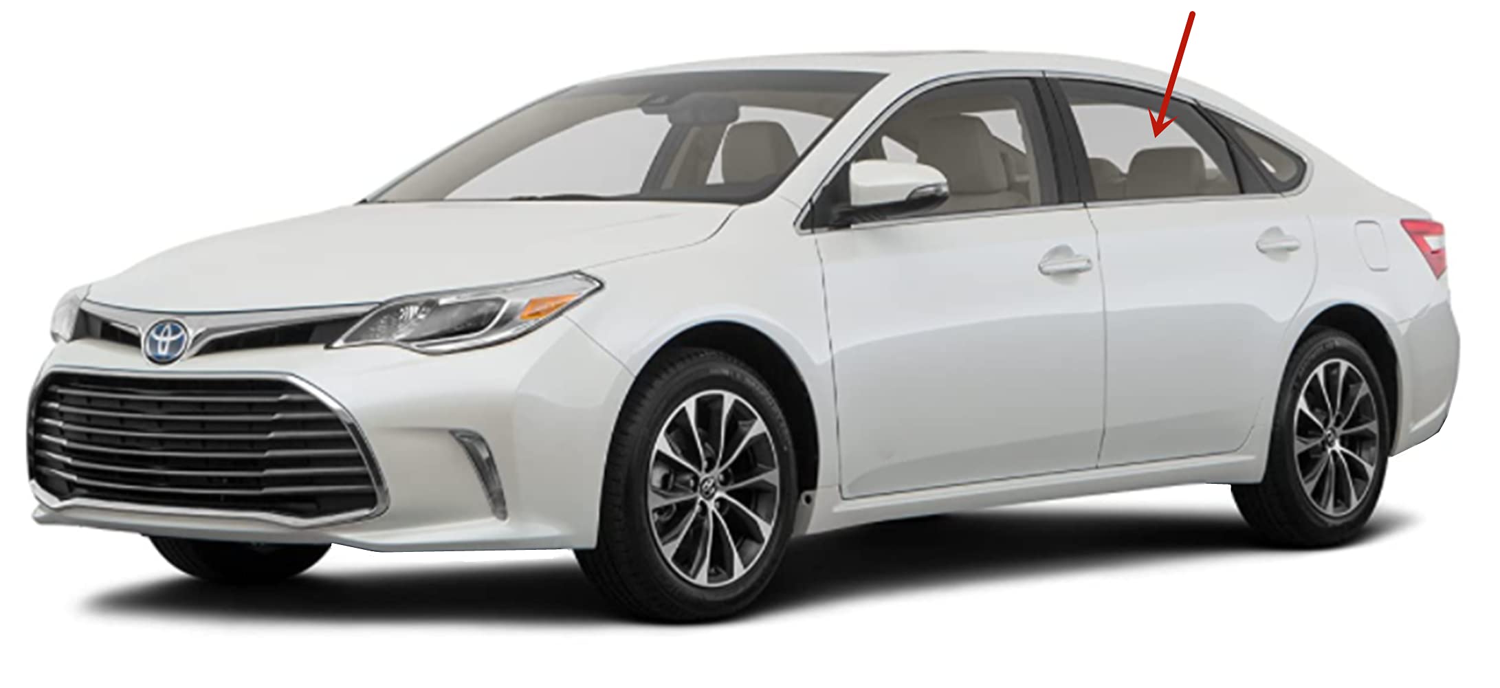 2013-2018 Toyota Avalon Driver Side Rear Door Window Glass Replacement - Perfect Fit for Left Side Window Repair & Auto Glass Replacement | Ideal for Accident Repairs, DIY Fixes & Vehicle Maintenance