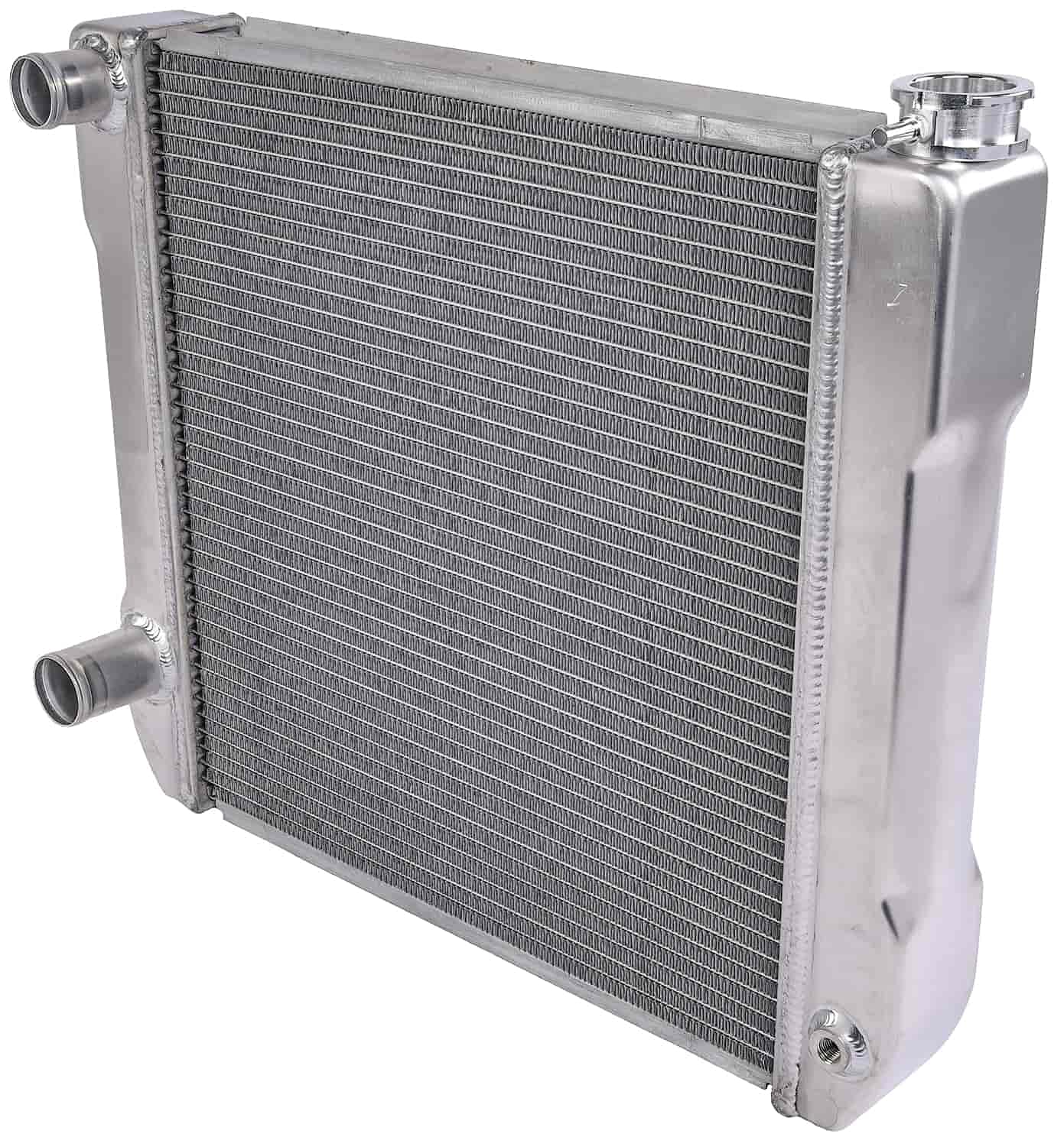 JEGS 52045 High Performance Double Pass Racing Radiator - Aluminum Cooling System for Track & Street Cars - Perfect for Racing, Drifting & High-Performance Vehicles