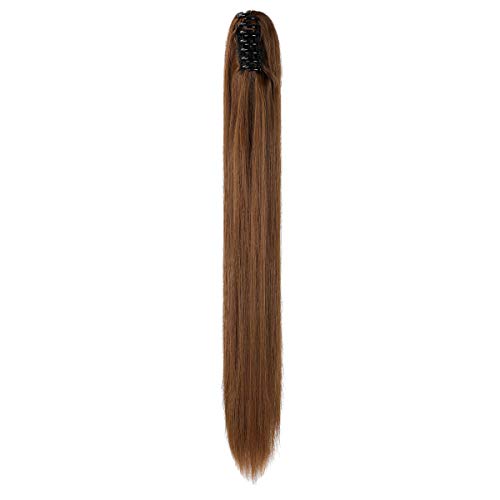 Clip-in Ponytail Hair Extension with Claw Clip - Natural Looking Hairpiece for Instant Volume & Length - Perfect for Parties, Weddings & Everyday Styling