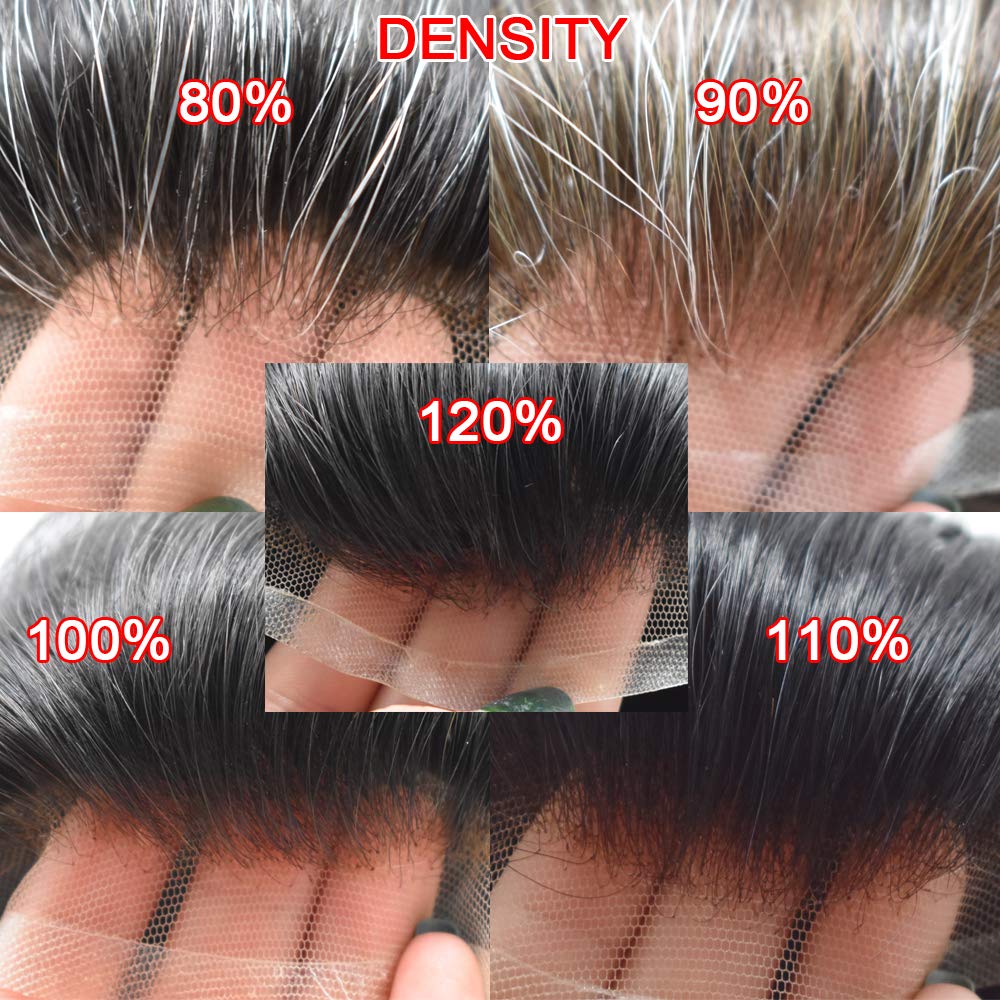 Premium 10x8 Grey Human Hair Toupee for Men - European Virgin Hair Replacement System with FPM Base - Natural Looking Hair Prosthesis for Thinning Hair & Baldness - Ideal for Daily Wear, Special Occasions & Professional Settings