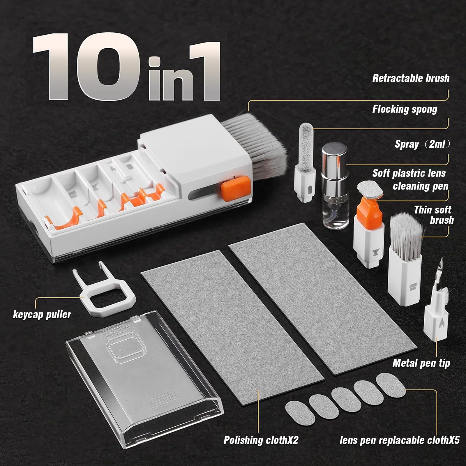 AirPods Cleaning Kit for Pro 1/2/3 - Wireless Earbuds & Phone Cleaner with Brush - Perfect for Travel & Office Use