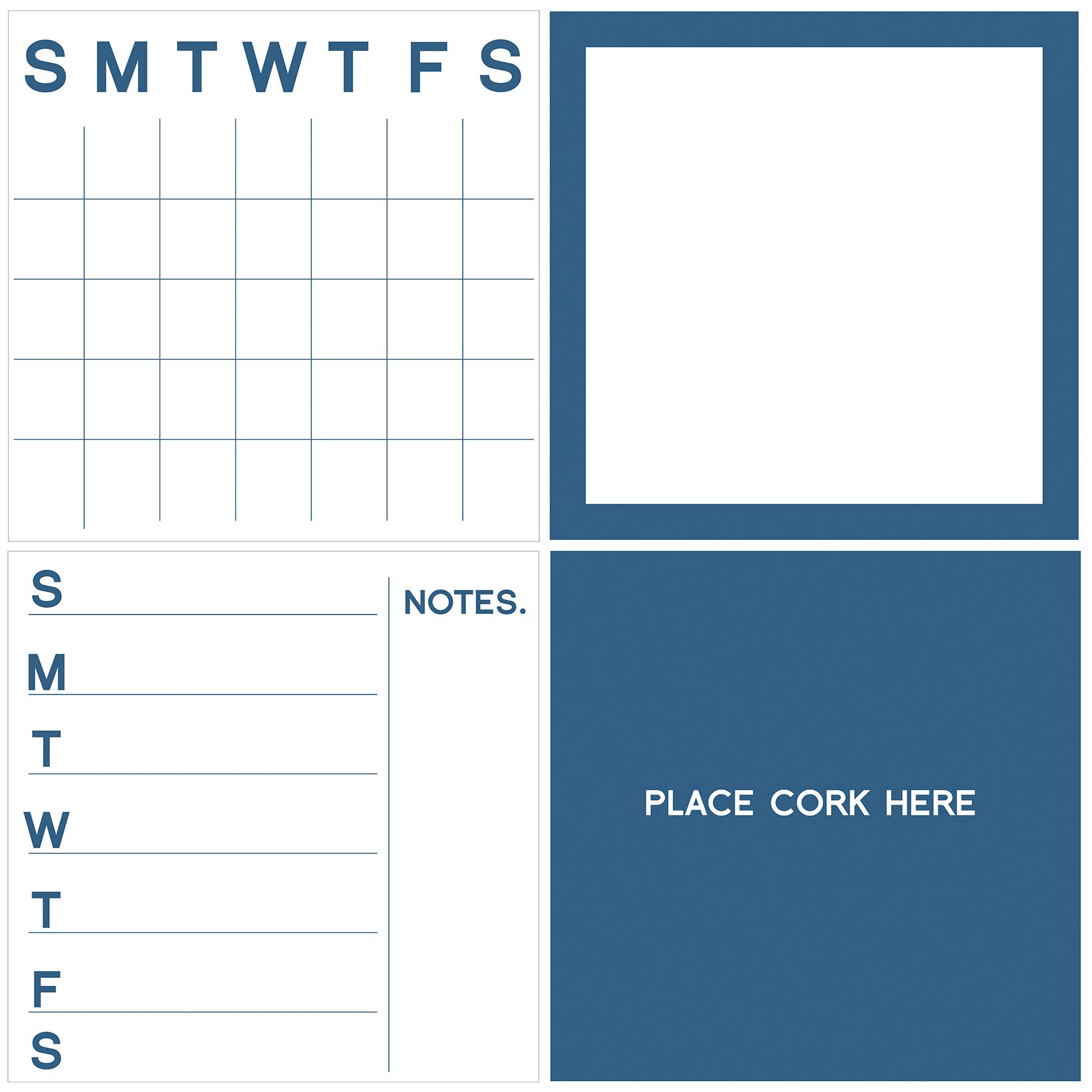 WallPops WPE3177 Blue Organization Kit - Peel & Stick Wall Decals for Home, Office & Classroom - Perfect for Decluttering & Organizing Spaces