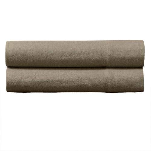 Premium Heavyweight Flannel Pillowcase Set (2-Pack) - Standard Size 20x26 Inches, Soft & Cozy Taupe - Perfect for Winter Bedding, Cold Weather Comfort & Cozy Home Decor
