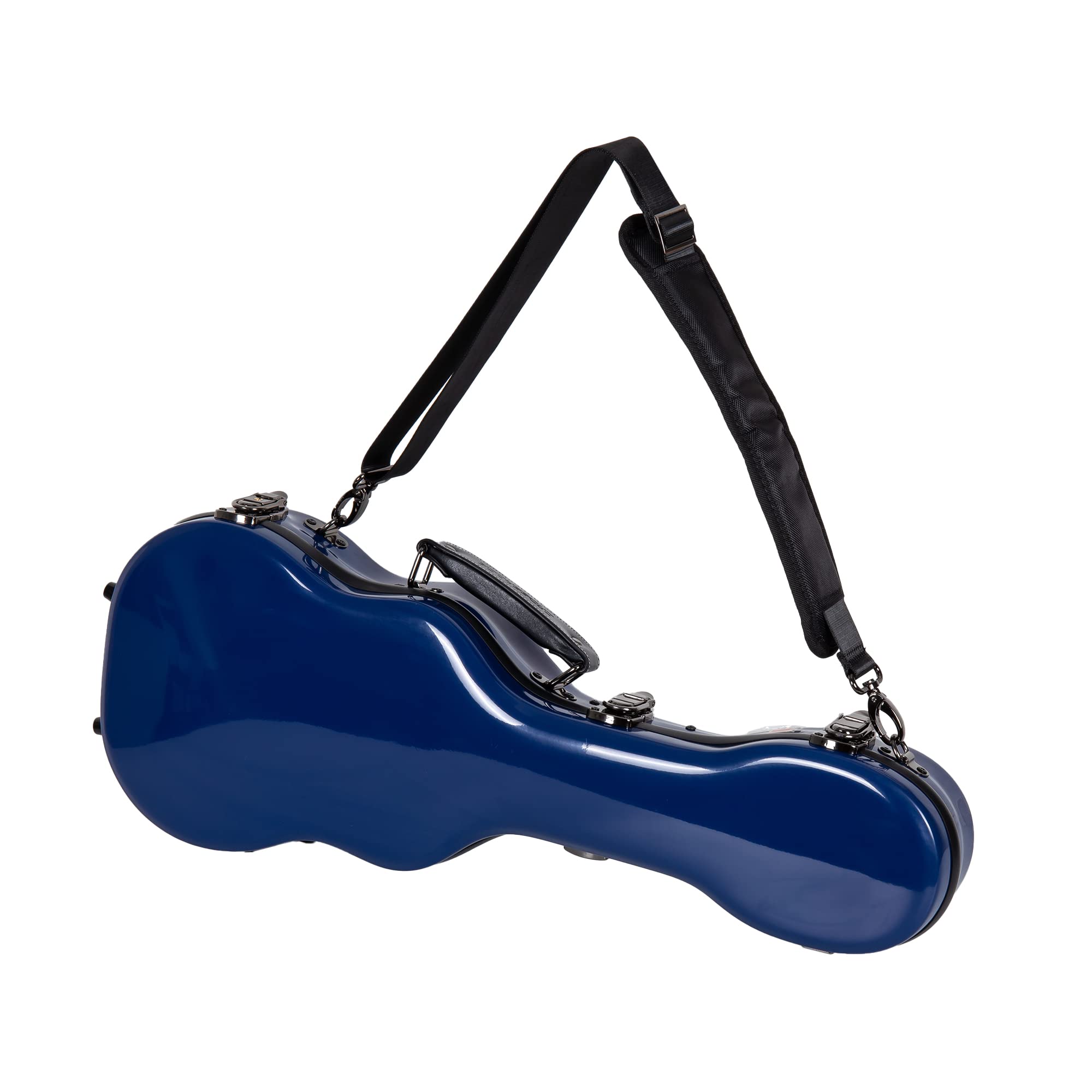 Premium Navy Blue Fiberglass Concert Ukulele Case with Thick Padding - Durable Hardshell Protection for Travel & Performance | Perfect for Musicians, Beginners & Professional Players