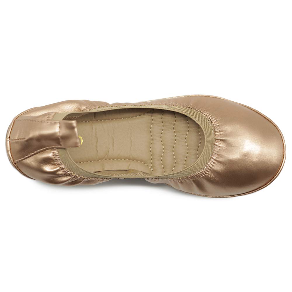 Ollio Women's Comfort Ballet Flats with Shoe Collar Pull Tab - Slip-On Loafers for Work, Office & Casual Wear