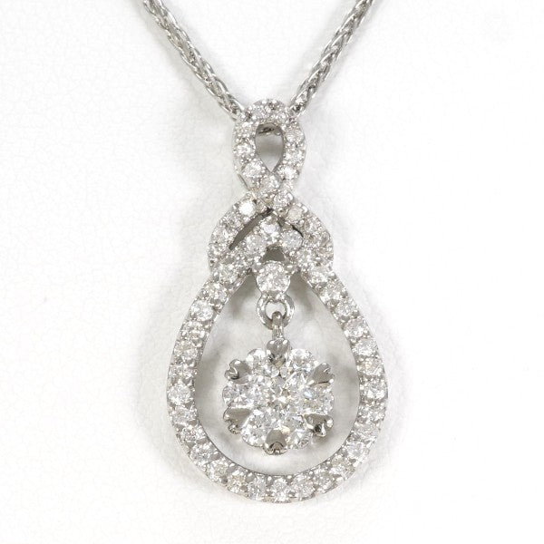 18K White Gold Diamond Necklace for Women - Elegant Dainty Pendant Jewelry Gift for Anniversary, Valentine's Day & Special Occasions