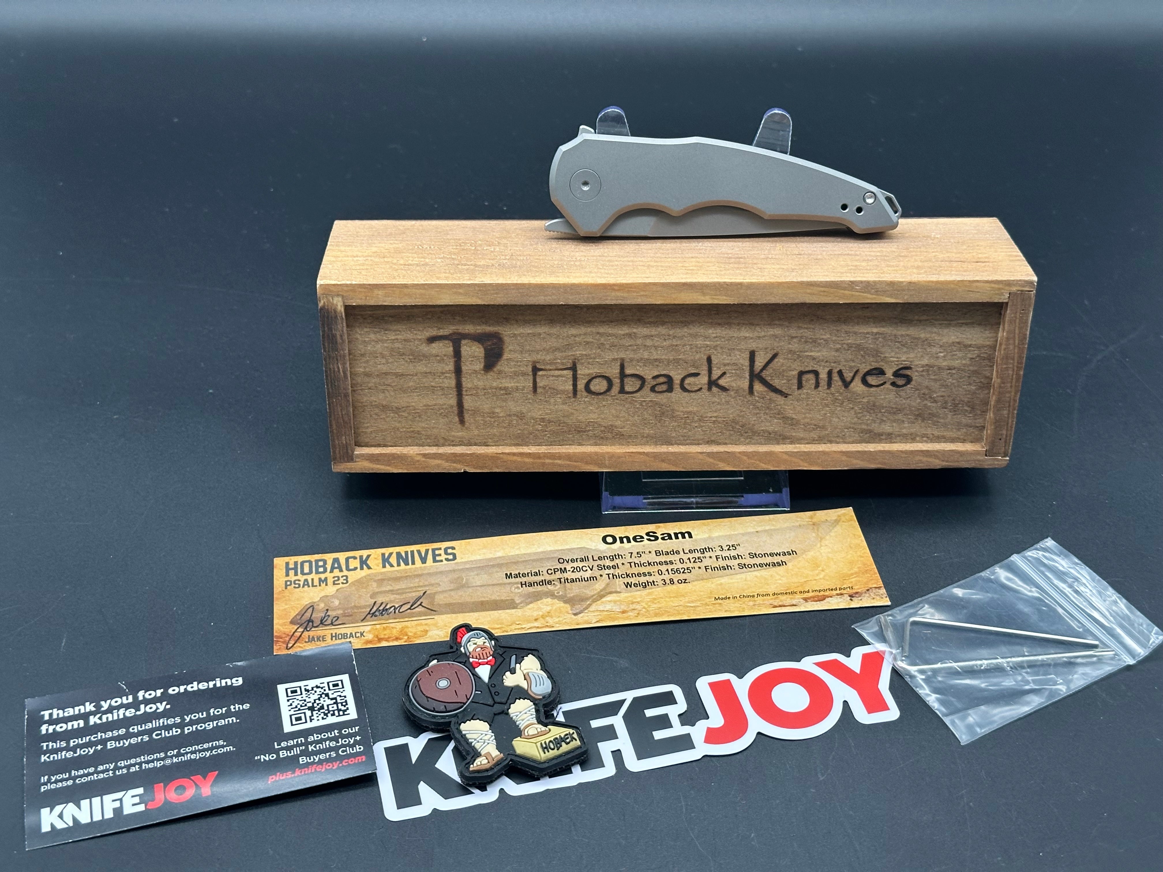 Jake Hoback OneSam Frame Lock Folding Knife - 3.25
