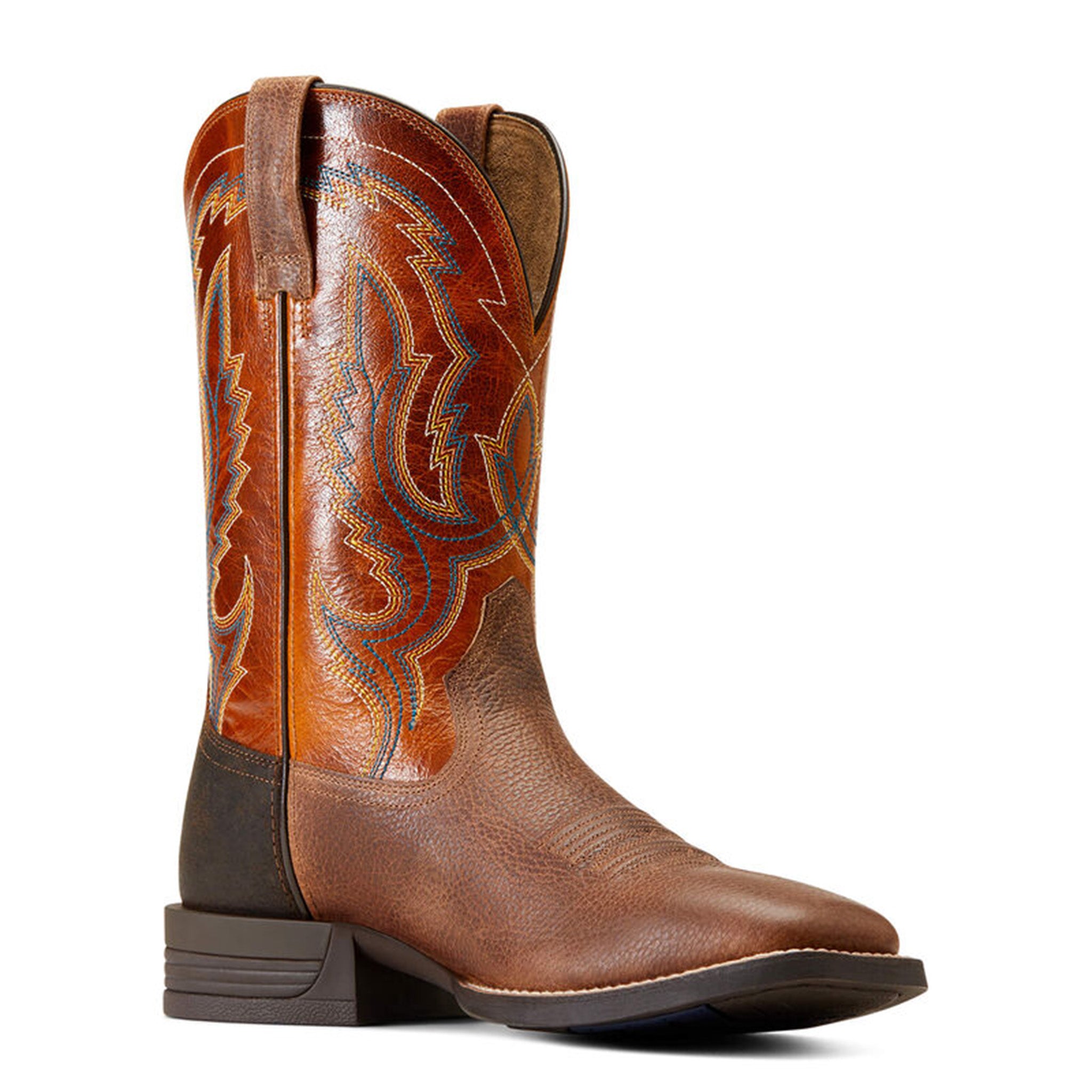 Ariat Men's Steadfast Work Boots - Brown/Orange - Durable & Comfortable for Outdoor Work, Hiking & Ranch Activities