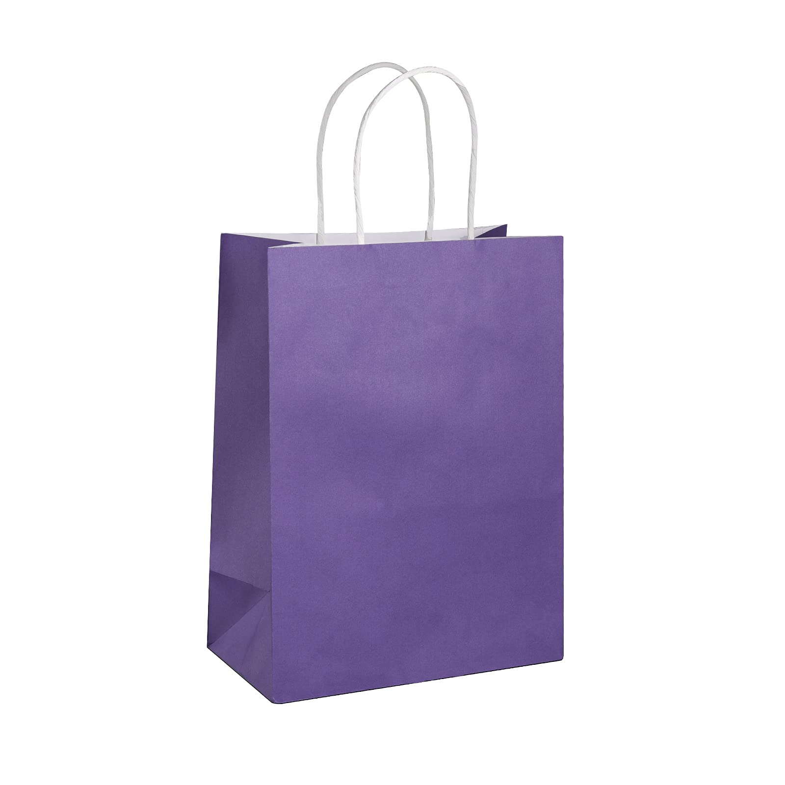 Eco-Friendly Purple Kraft Paper Gift Bags with Tissue Paper - 24 Pack (10.6x7.9x4.3 Inches) Medium Party Favor Bags with Handles - Perfect for Birthday, Wedding, Baby Shower & Holiday Gifting - Great for DIY Crafts, Retail Packaging & Event Decorations