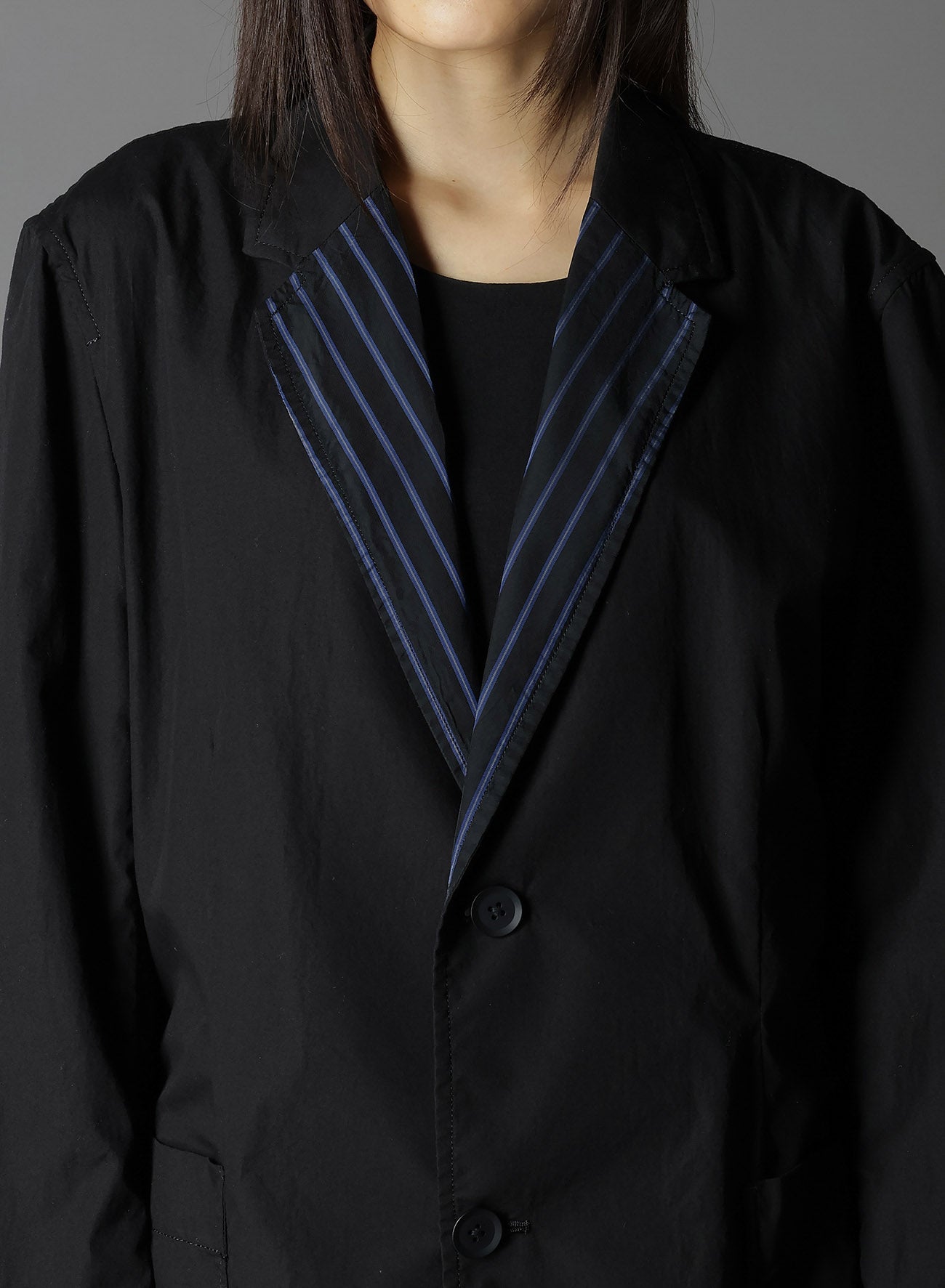 Stylish Cotton Broad & Cupra Stripe Short Jacket for Women - Trendy Casual Outerwear for Spring & Fall Fashion