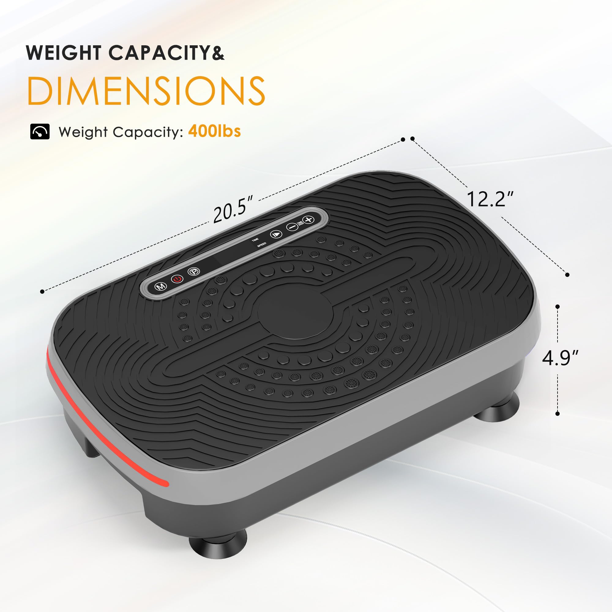 SogesHome Vibration Plate Exercise Machine - 400LBS Capacity Whole Body Workout Platform for Lymphatic Drainage & Weight Loss | Home Gym Equipment for Women & Men | Perfect for Fat Burning, Muscle Toning & Relaxation After Workouts