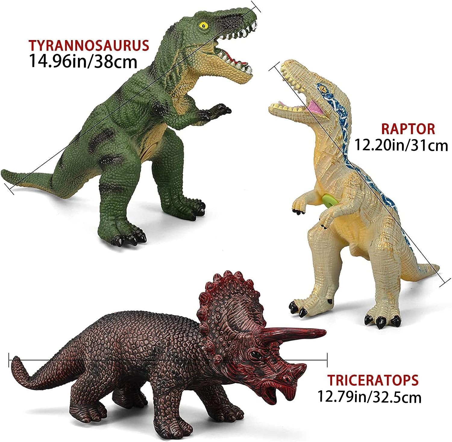 6 Piece Jumbo Dinosaur Toys for Kids & Toddlers - Large Soft Dinosaur Figures for Ages 3-5 | Perfect Dinosaur Party Favors, Birthday Gifts for Boys & Girls | Great for Imaginative Play, Educational Learning & Dinosaur Themed Decorations