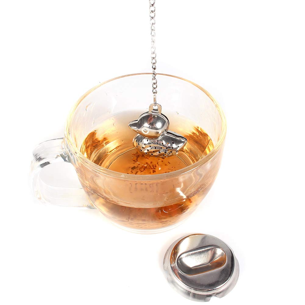 Premium Stainless Steel Duck-Shaped Loose Tea Infuser - Durable Mini Tea Strainer for Tea Lovers - Perfect for Home, Office, Kitchen & Tea House Brewing