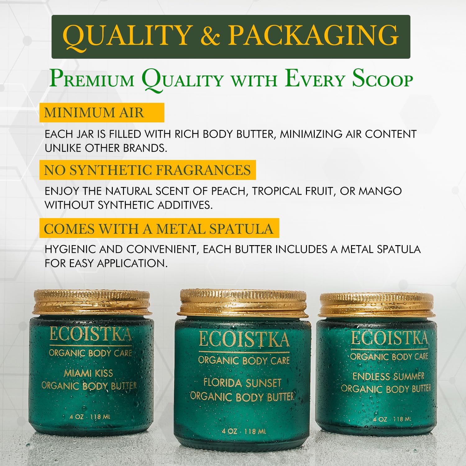 Ecoistka Miami Kiss Vegan Body Butter - Organic Mango Body Butter for Nourishing & Glowing Skin - Handmade in USA with Natural Ingredients - Self-Care Moisturizer for Dry Skin - 4oz - Perfect for Daily Hydration, Spa Days & Gift Giving