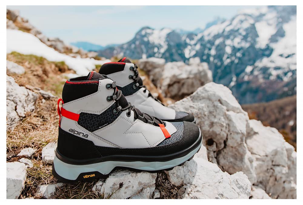 Alpina Men's Waterproof Hiking Boots - Premium Sympatex & Vibram Outdoor Shoes with Microfiber Upper (Made in Europe) - Ideal for Mountain Trekking, Backpacking & Winter Adventures