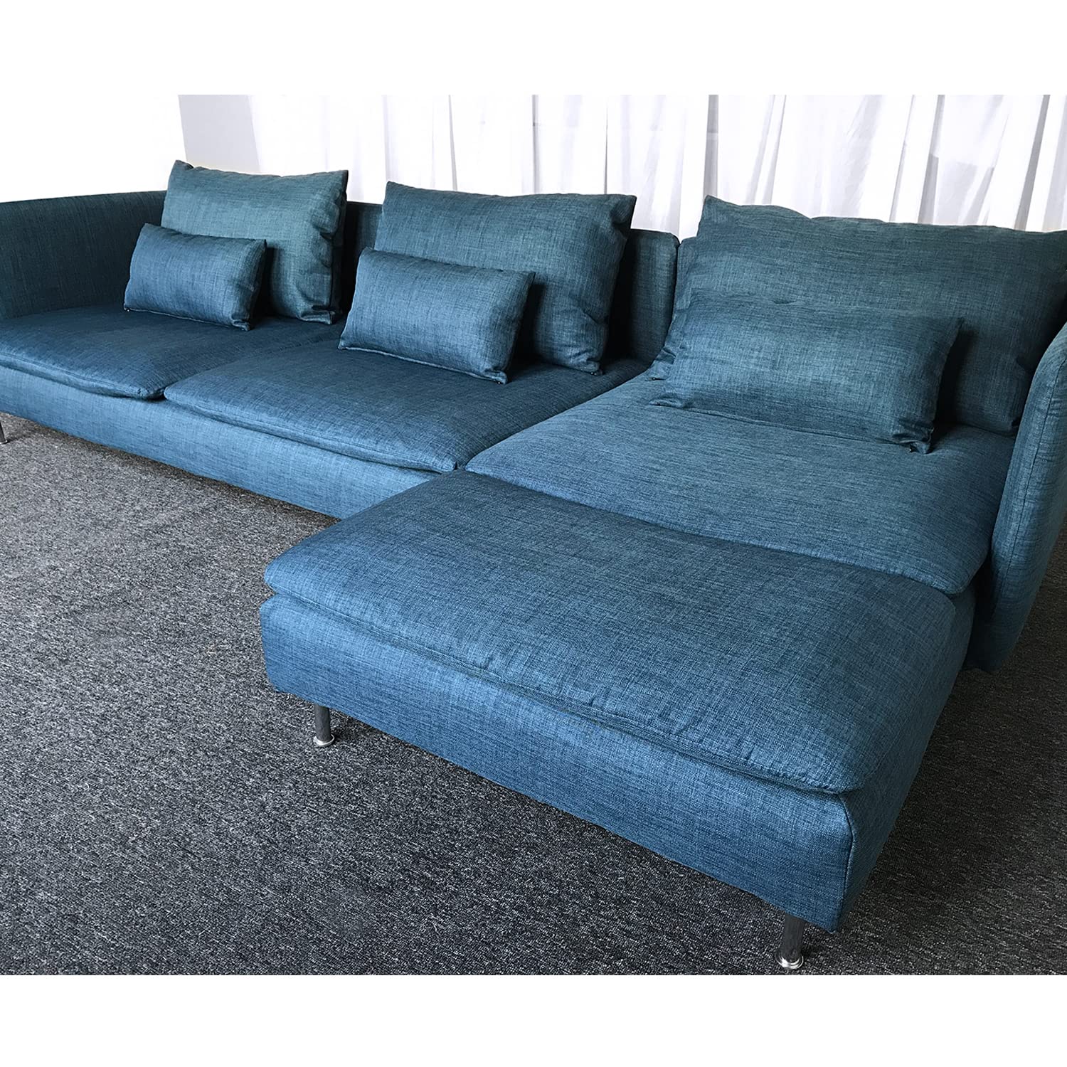 Premium Soderhamn 3-Seat Sofa Cover with Cushion Covers - Stretchable Furniture Protector for Living Room, Home Decor & Pet Protection (Size S-3)