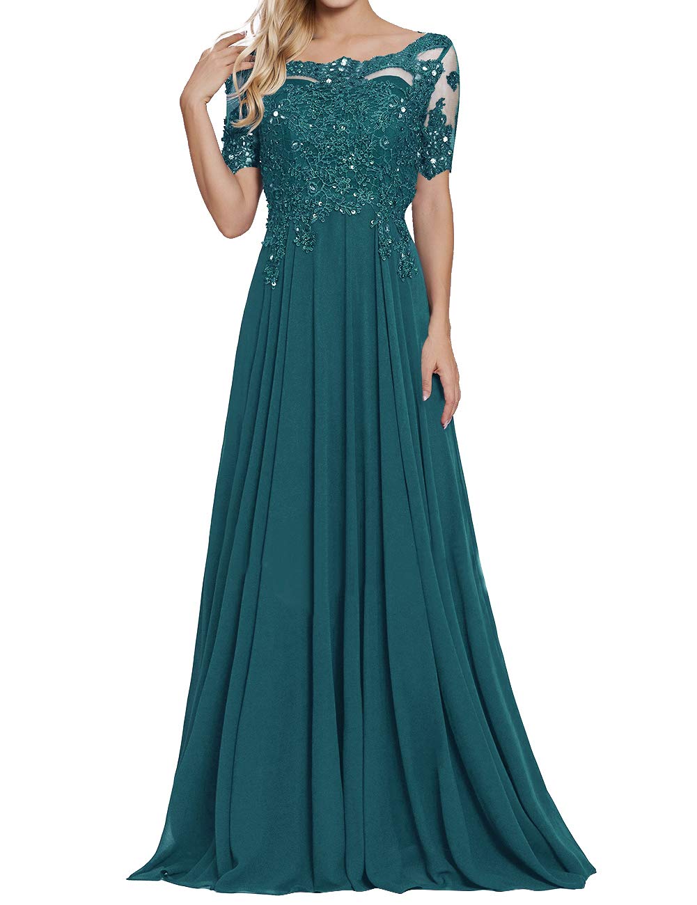 Elegant Lace Mother of The Bride Dresses for Wedding - Formal Long Gowns for Mother of The Groom & Wedding Guests - Perfect for Church Ceremonies, Reception Parties & Special Occasions