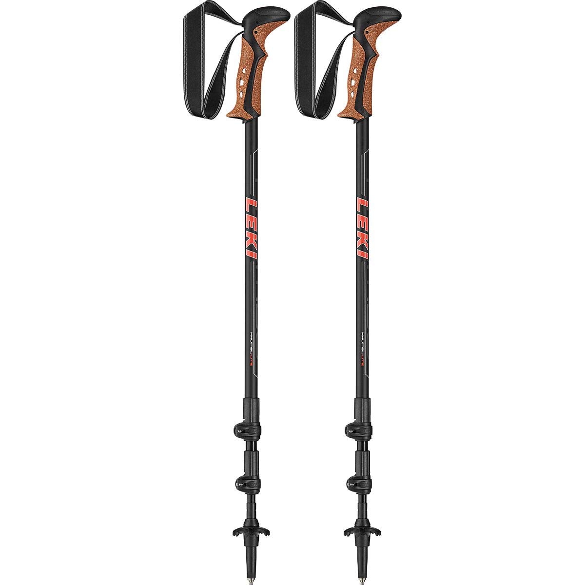 LEKI Khumbu Lite Hiking Trekking Poles - Lightweight Adjustable Walking Sticks for Men & Women - Perfect for Mountain Climbing, Backpacking and Outdoor Adventures (Black/Red)