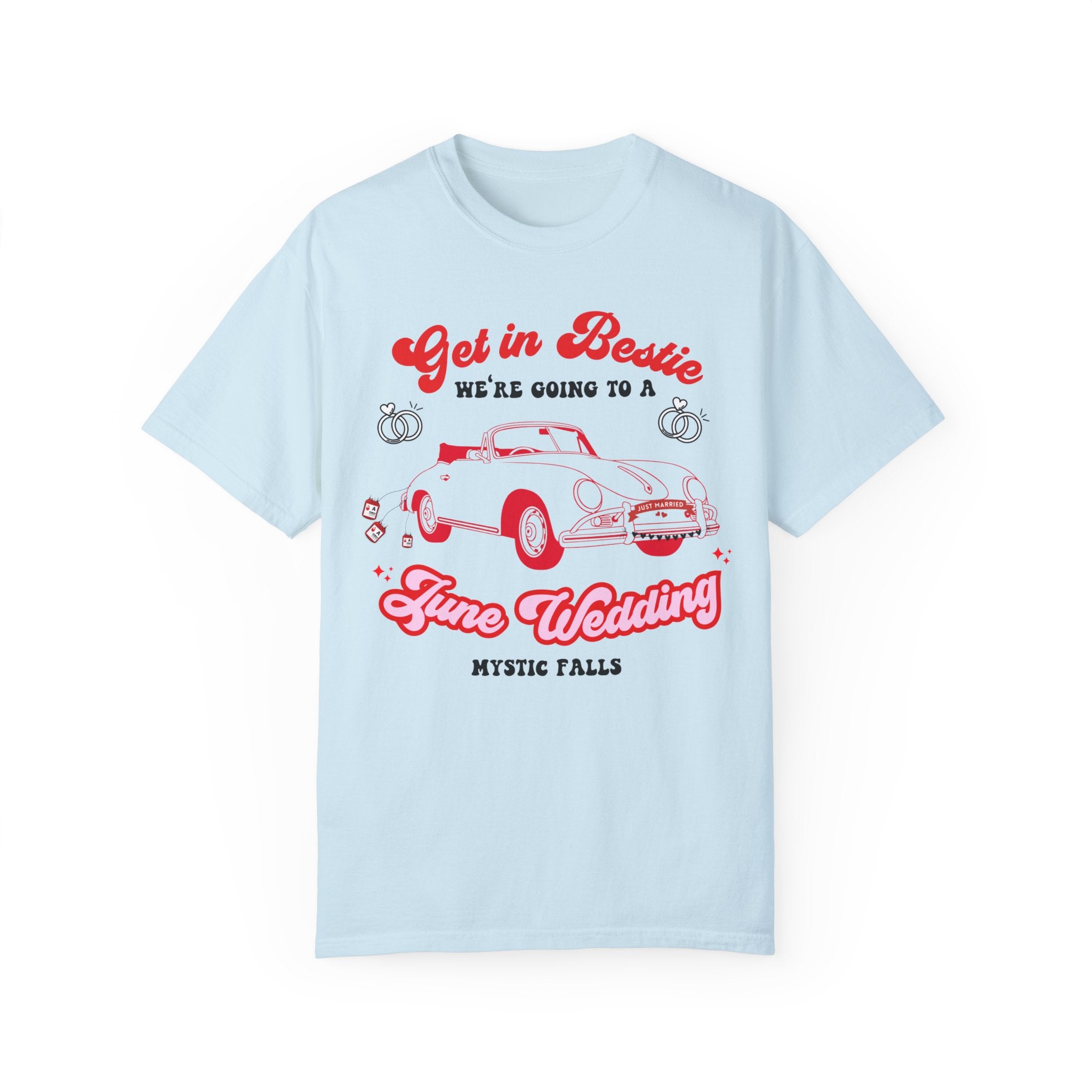 Bestie June Wedding T-Shirt - Cute Matching Bride Squad Outfit for Bachelorette Party & Bridal Shower