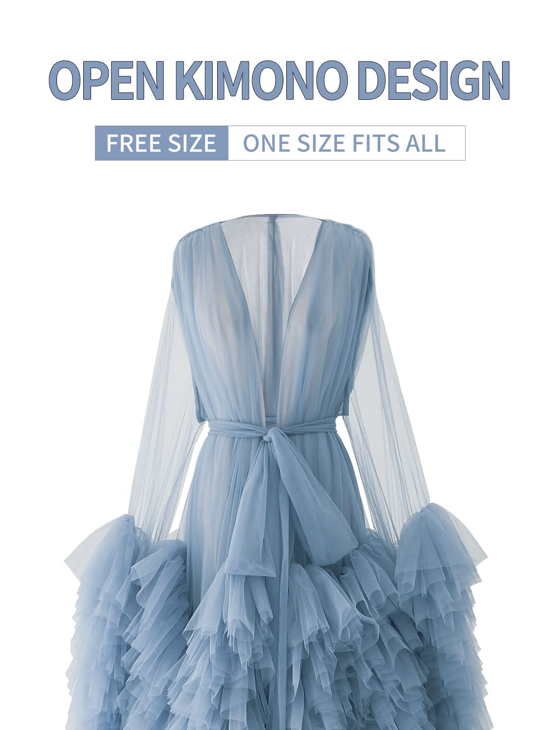 Elegant Maternity Tulle Dress for Photoshoot - Flowy Baby Shower Gown, Pregnancy Photo Shoot Dress, Maternity Robe for Special Occasions & Bridal Showers - Perfect for Maternity Photography, Baby Shower Parties & Bridal Events