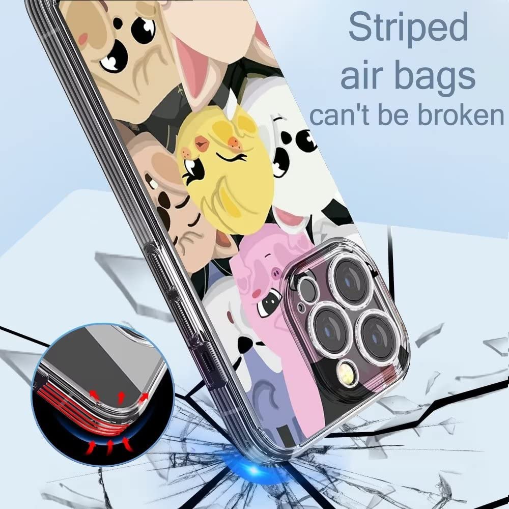 Cute Stray Cartoon Animals Silicone Phone Case for iPhone 12 - Shockproof Protective Cover for Kids | Perfect for School, Play & Everyday Use