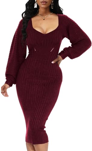 Lantern Sleeves/Burgundy