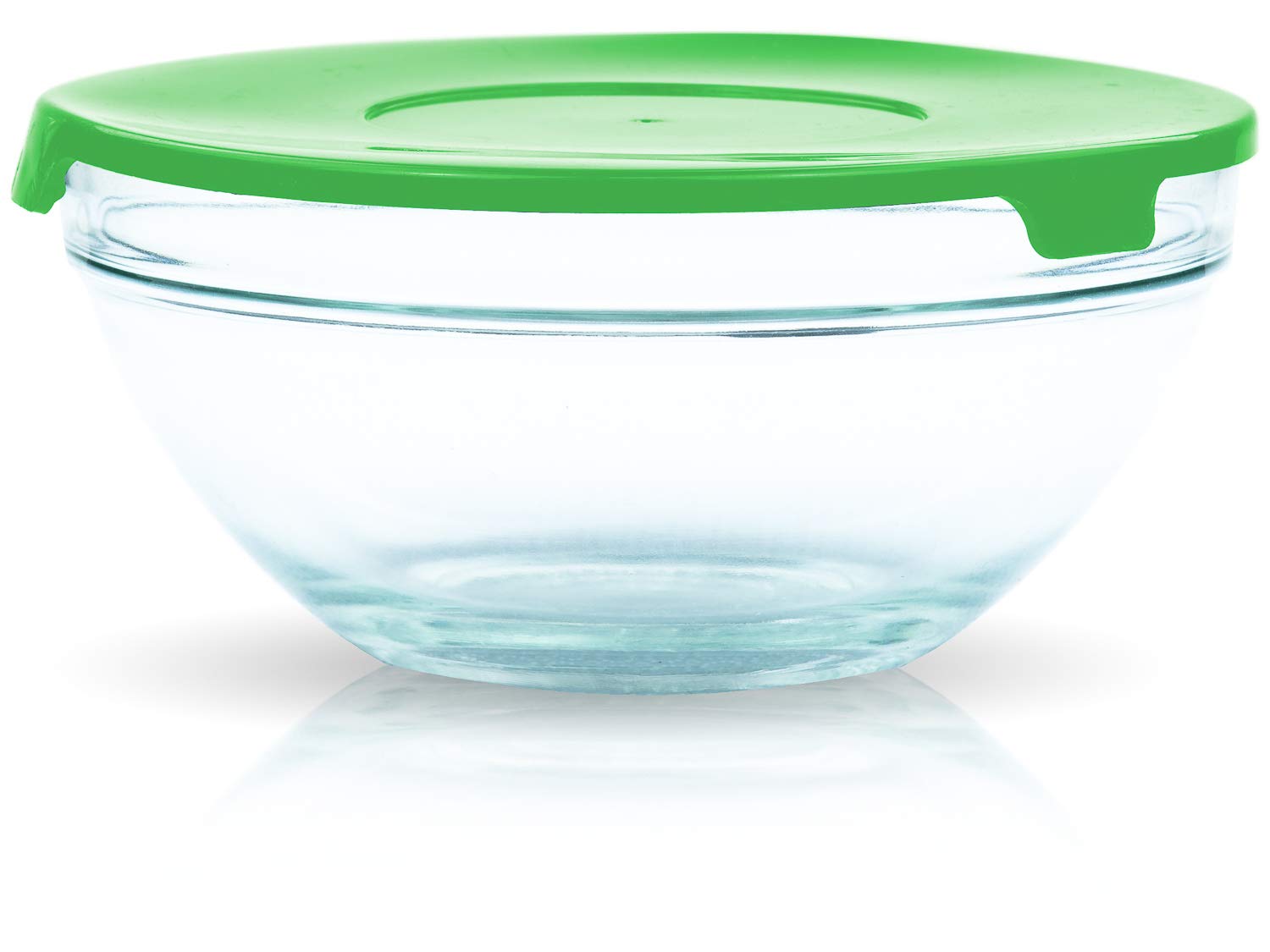 Stackable Glass Lunch Bowls with Multi-Color Lids - 5-Piece Set for Meal Prep, Food Storage & Office Lunch | BPA-Free, Microwave & Dishwasher Safe