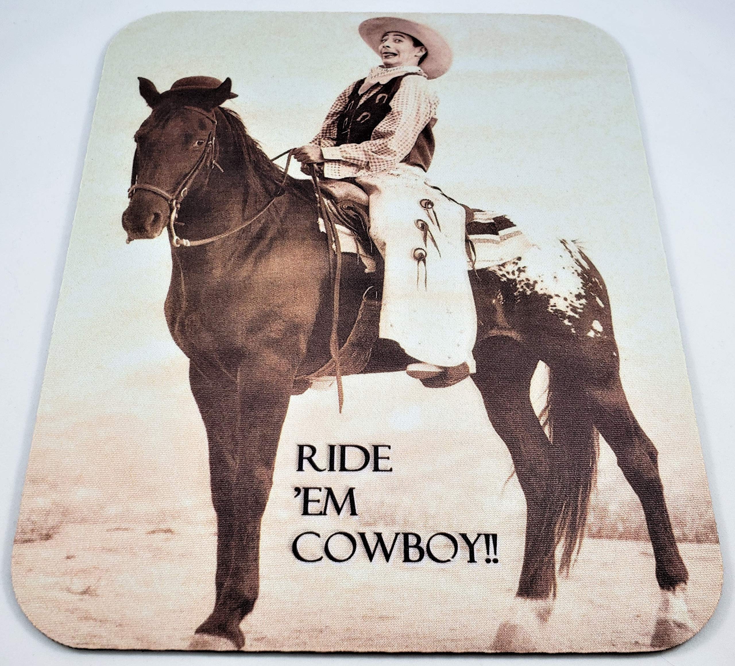 Pee Wee Herman Ride Em Cowboy Mouse Pad - Non-Slip Gaming Mouse Mat for PC & Laptop - Perfect for Office, Gaming & Home Use