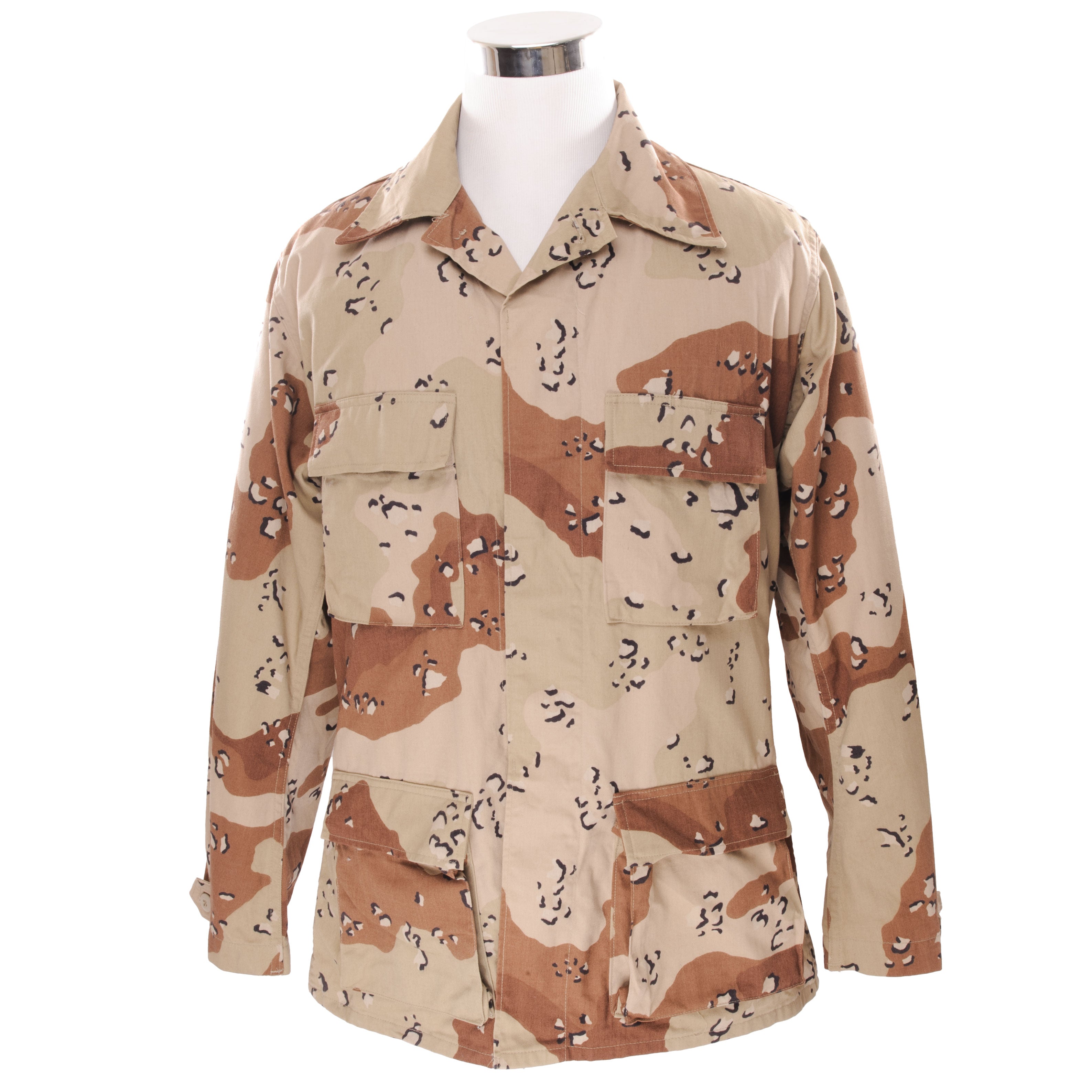 Vintage US Army Desert Camo Chocolate Chip Jacket 1990s - Medium Long Size - Military Surplus Outerwear for Outdoor Adventures & Vintage Fashion Collectors