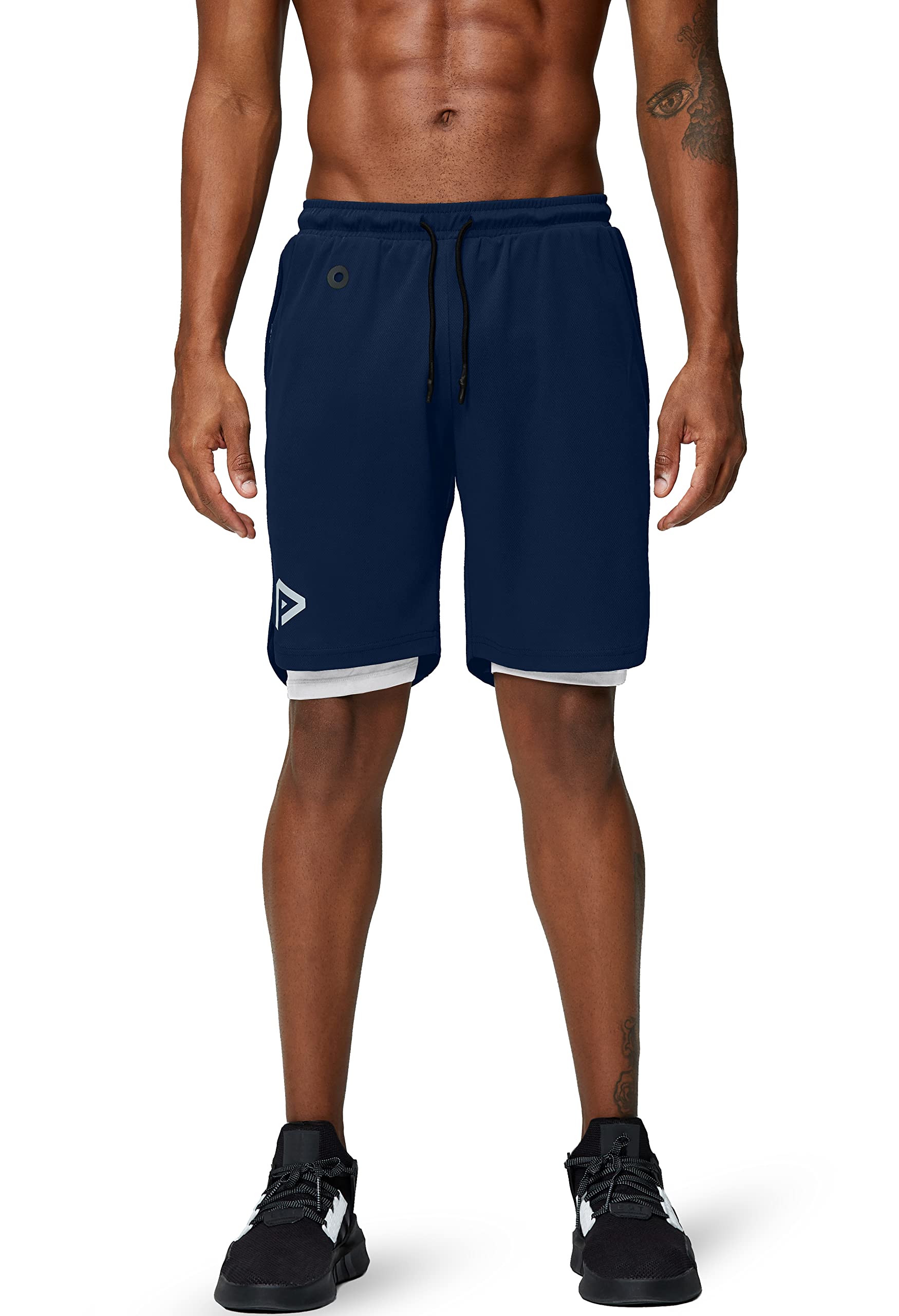 Pinkbomb Men's 2-in-1 Running Shorts with Phone Pocket - Quick Dry Gym Workout Shorts for Men | Perfect for Jogging, Training & Outdoor Activities