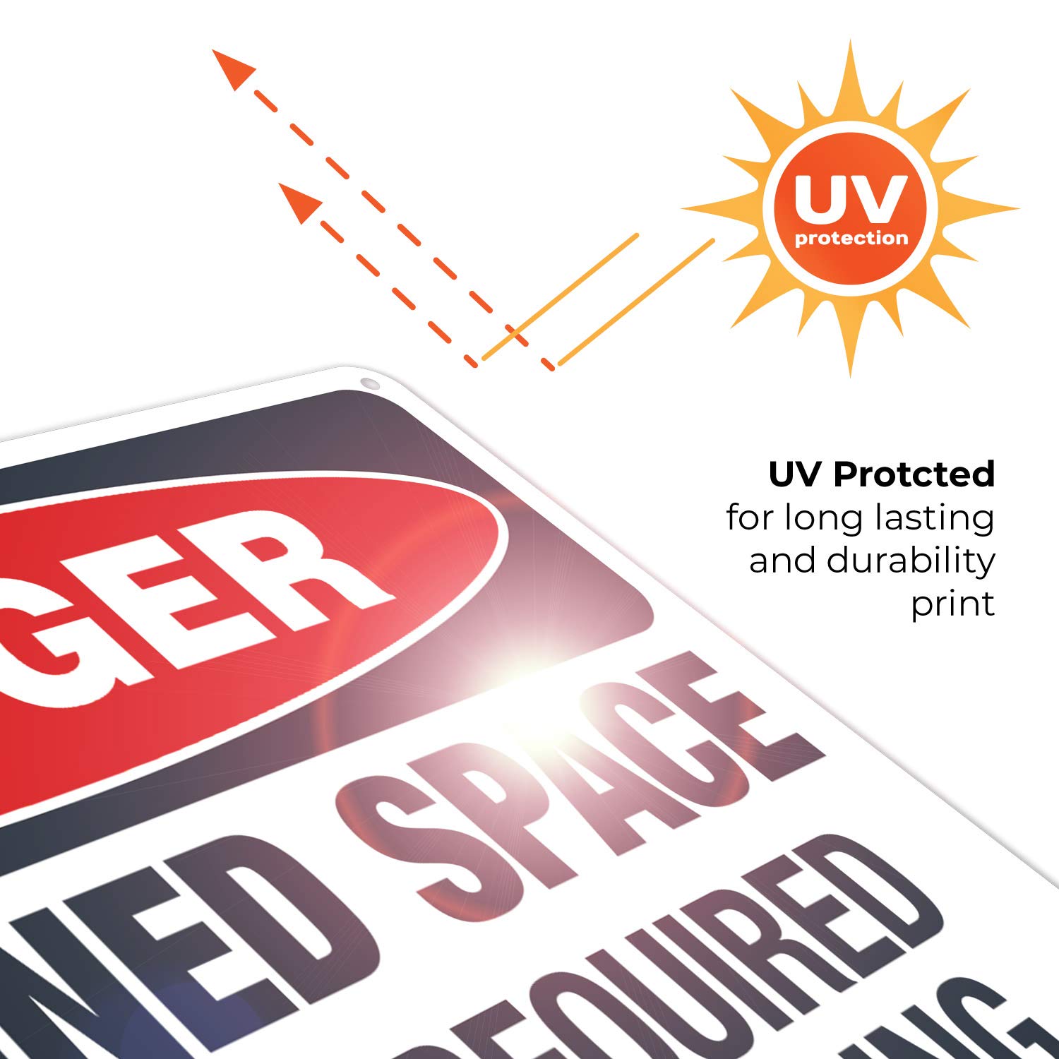 Danger Confined Space Lockout Required Before Entering Sign - OSHA Approved 10x14 Inch Aluminum Safety Sign, Rust-Free .040 Gauge, Fade Resistant for Indoor & Outdoor Use - Made in USA | Workplace Safety, Construction Sites, Industrial Areas
