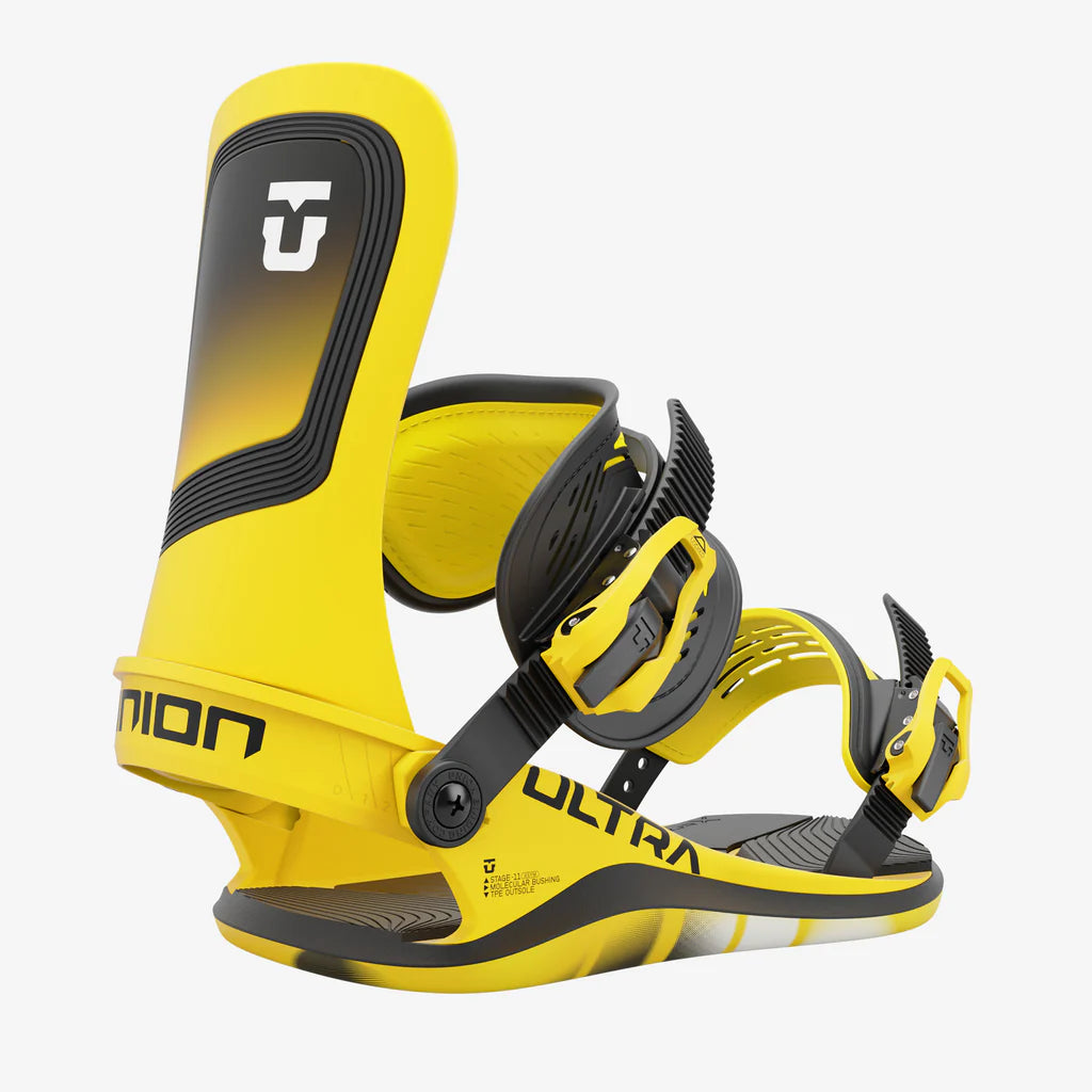 Union Ultra Binding 2025 - High-Performance Snowboard Bindings in Yellow | Perfect for All-Mountain Riding & Freestyle Snowboarding