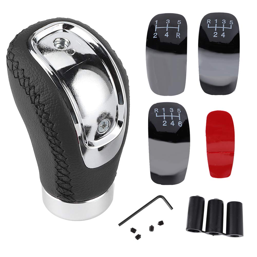 Rankomu Universal Car Gear Shift Knob - Leather Stick Head Shifter Lever Handball for Manual Transmission (Black) | Perfect for Sports Cars, Trucks & Custom Vehicles - Enhance Driving Comfort & Style