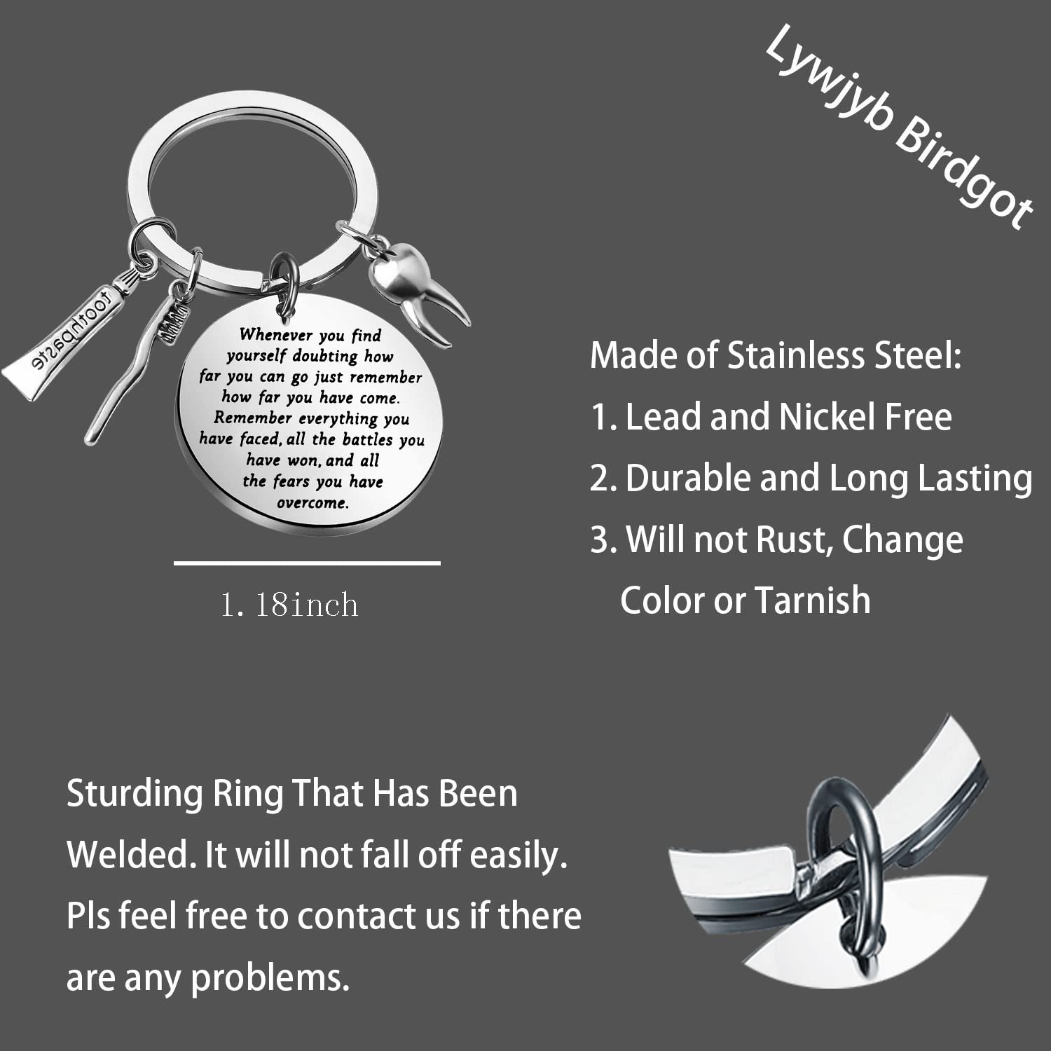 Dental Keychain for Dentists - Inspirational Graduation Gift & Jewelry for Dental Professionals - Perfect for Graduation, Appreciation, and Daily Use