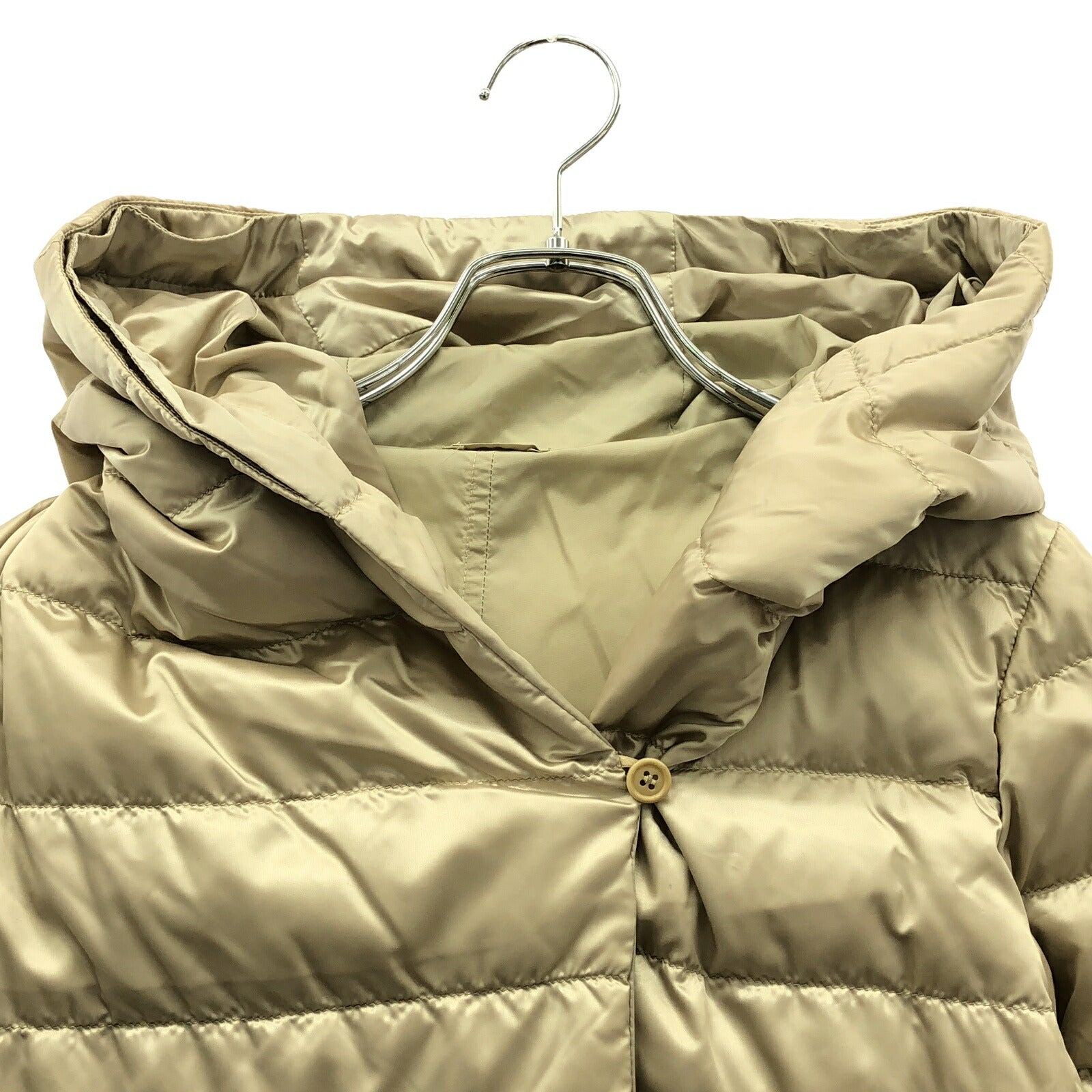Max Mara Women's Nylon Down Coat - Lightweight Winter Jacket with Hood for Cold Weather | Perfect for Outdoor Activities, Travel & Daily Commute