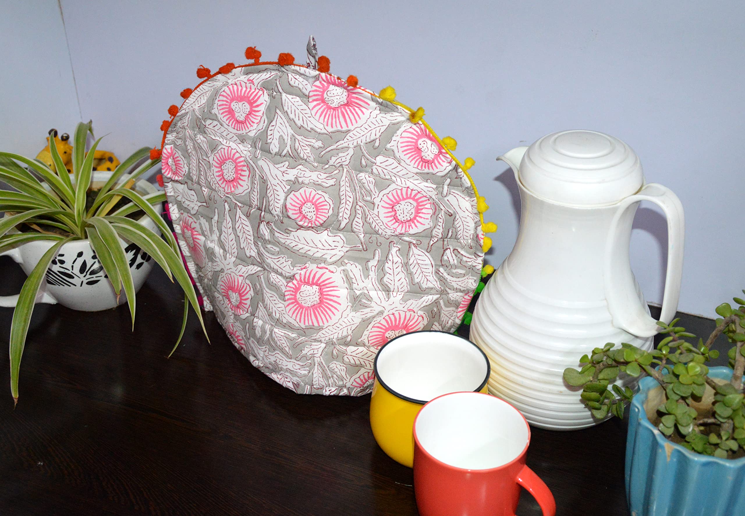 Marusthali Floral Tea Cozy - Insulated Kettle Cover for Tea Warmth, Decorative Home Accessory | Perfect for Afternoon Tea, Kitchen Decor & Cozy Gatherings