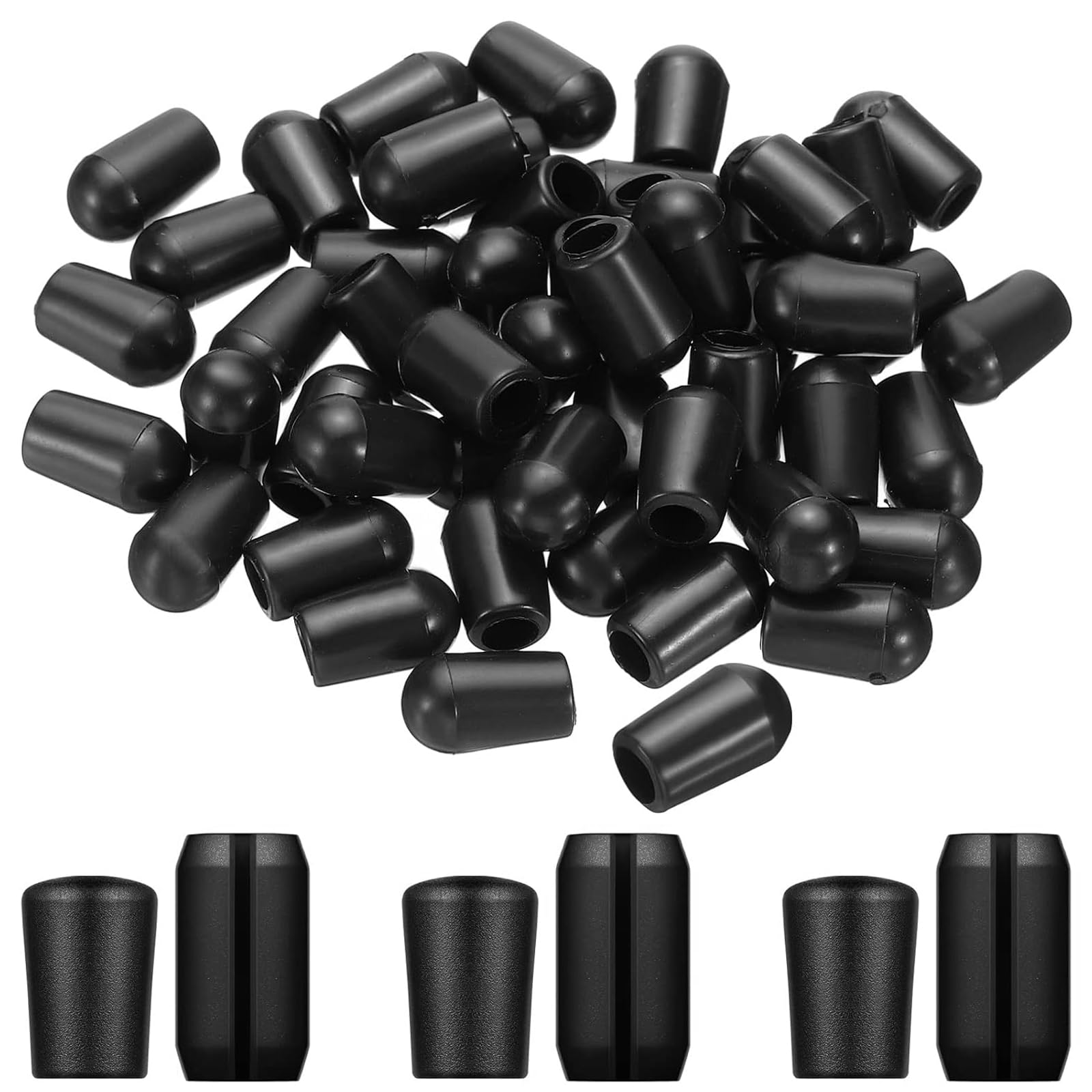 60-Piece Kitchen Sink Accessories Set - Black Sink Rack Feet, Rubber Grid Protectors & Wire Bumpers for Sink Protection - Durable Replacement Parts for Kitchen Sink Organization & Safety (Perfect for Daily Dishwashing & Food Prep)