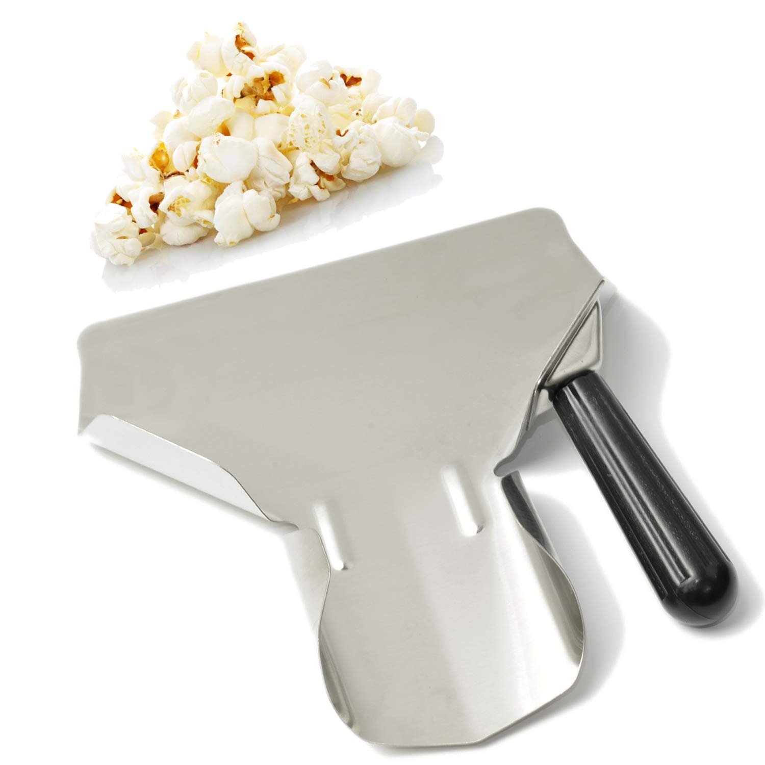 Premium Stainless Steel French Fry Scoop with Right Handle - Perfect for Popcorn, Chips, Ice Cream, Candy & Desserts - Ideal for Movie Nights, Parties & Snack Bars