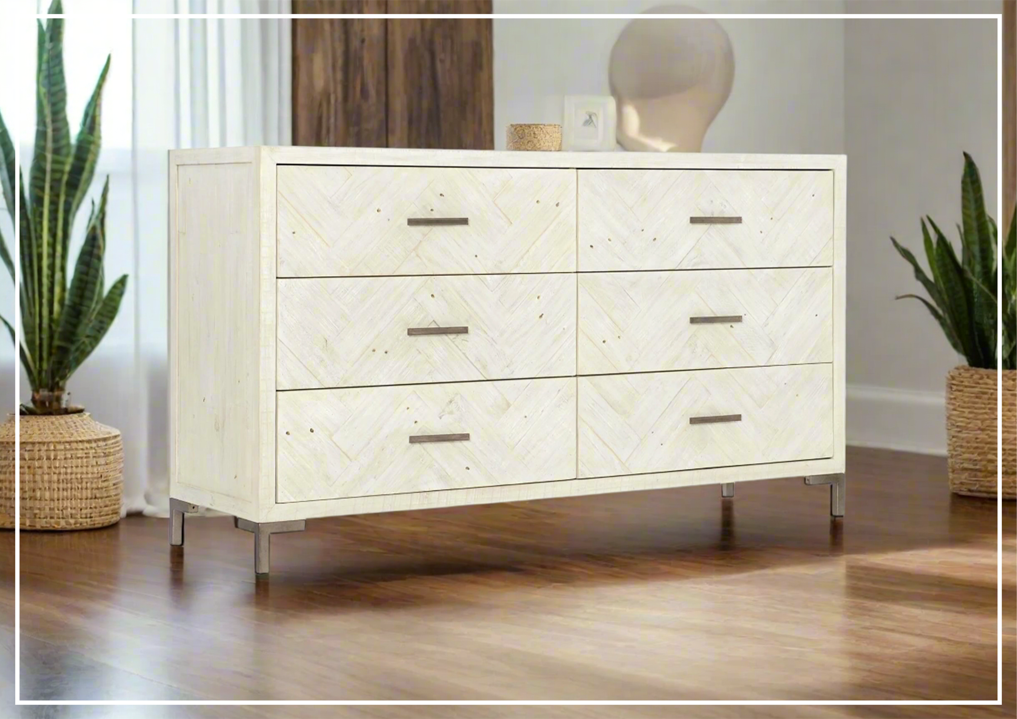 Bernhardt Macauley 6-Drawer Solid Wood Dresser - Stylish Bedroom Storage for Clothes, Linens & Accessories | Perfect for Master Bedroom, Guest Room & Dorm Organization