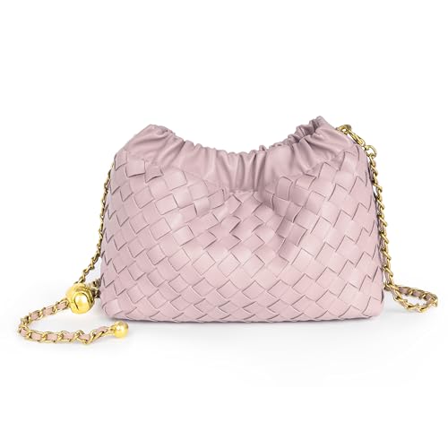 Woven Leather-pink Blossom